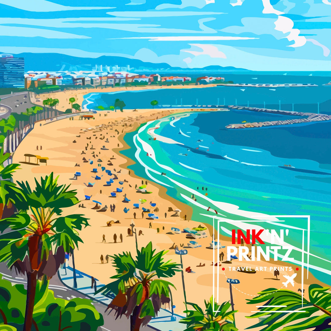 Barcelona Spain Travel Print Barcelona Wall Decor Barcelona Poster Spain Travel Prints Barcelona Art Print Barcelona