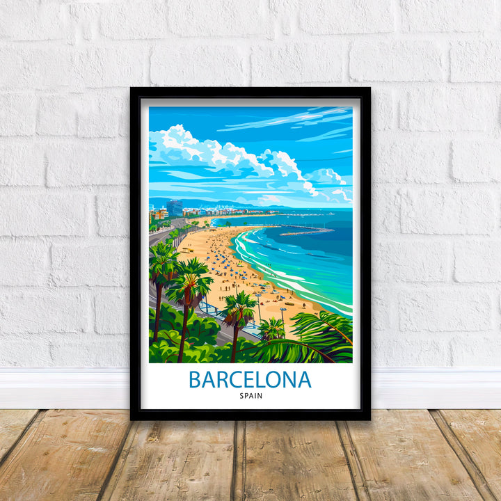 Barcelona Spain Travel Print Barcelona Wall Decor Barcelona Poster Spain Travel Prints Barcelona Art Print Barcelona