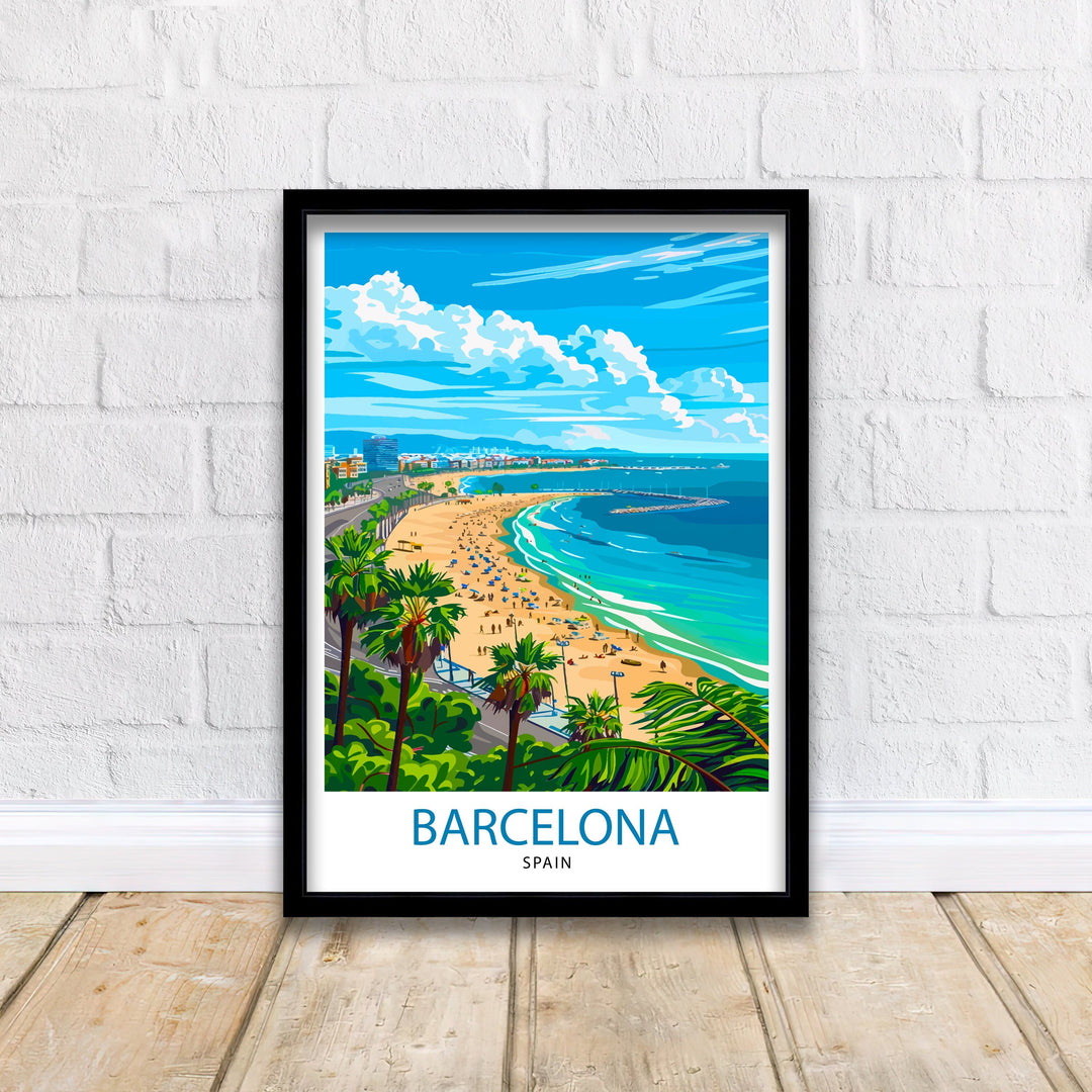 Barcelona Spain Travel Print Barcelona Wall Decor Barcelona Poster Spain Travel Prints Barcelona Art Print Barcelona