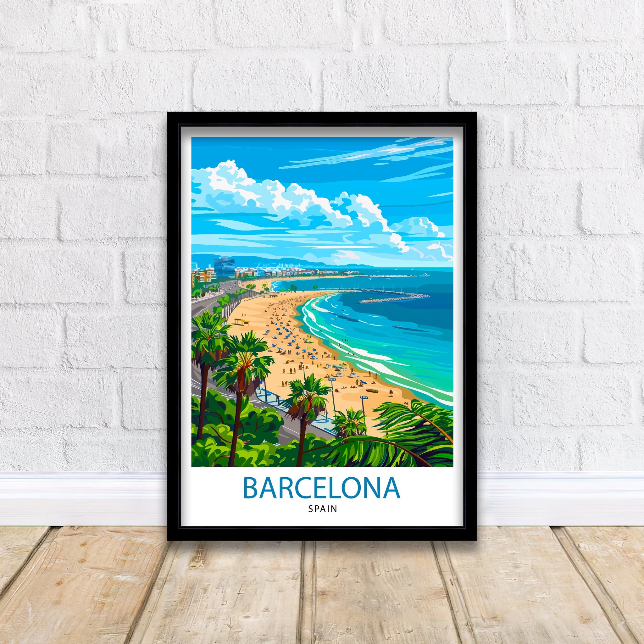 Barcelona Spain Travel Print Barcelona Wall Decor Barcelona Poster Spain Travel Prints Barcelona Art Print Barcelona