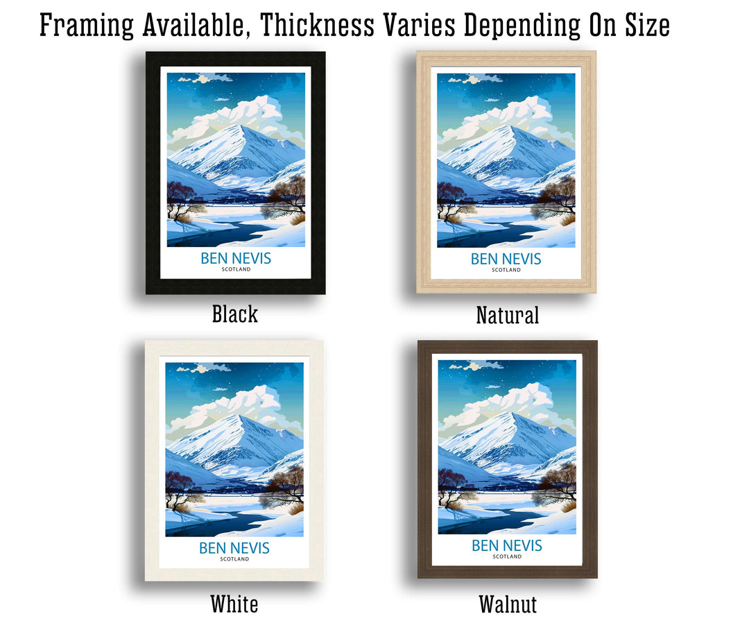 Ben Nevis Print Scottish Mountain Decor Fort William Scotland Wall Art Ben Nevis Summit Poster Scottish Highlands Landscape Artwork Hiking