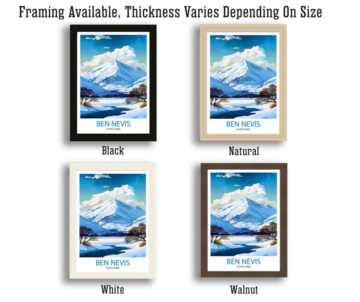 Ben Nevis Print Scottish Mountain Decor Fort William Scotland Wall Art Ben Nevis Summit Poster Scottish Highlands Landscape Artwork Hiking