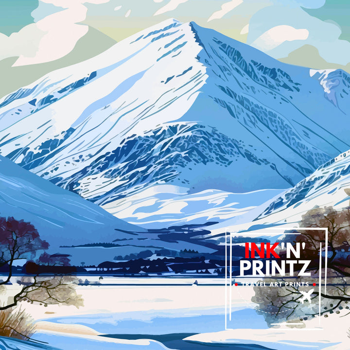Ben Nevis Print Scottish Mountain Decor Fort William Scotland Wall Art Ben Nevis Summit Poster Scottish Highlands Landscape Artwork Hiking
