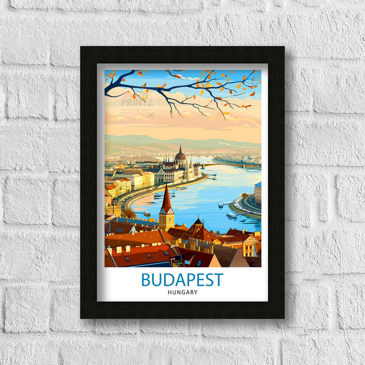 Budapest Hungary Travel Poster Budapest Wall Art Hungary Illustration Budapest Poster Hungary Travel Decor Budapest Home Decor Travel Poster