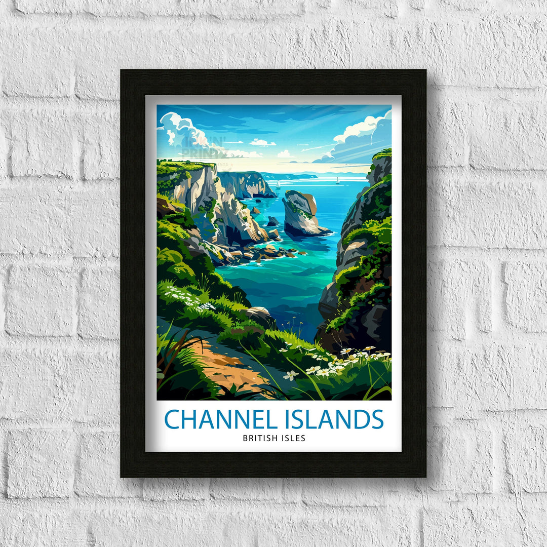 Channel Islands Travel Poster Archipelago Adventure Art Marine Sanctuary Poster Coastal Escape