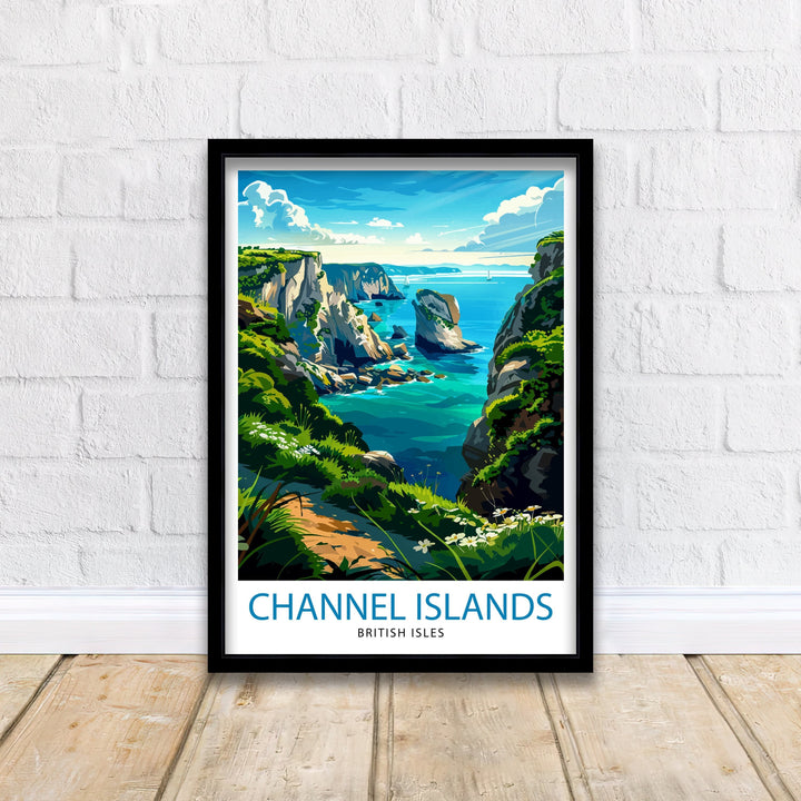 Channel Islands Travel Poster Archipelago Adventure Art Marine Sanctuary Poster Coastal Escape