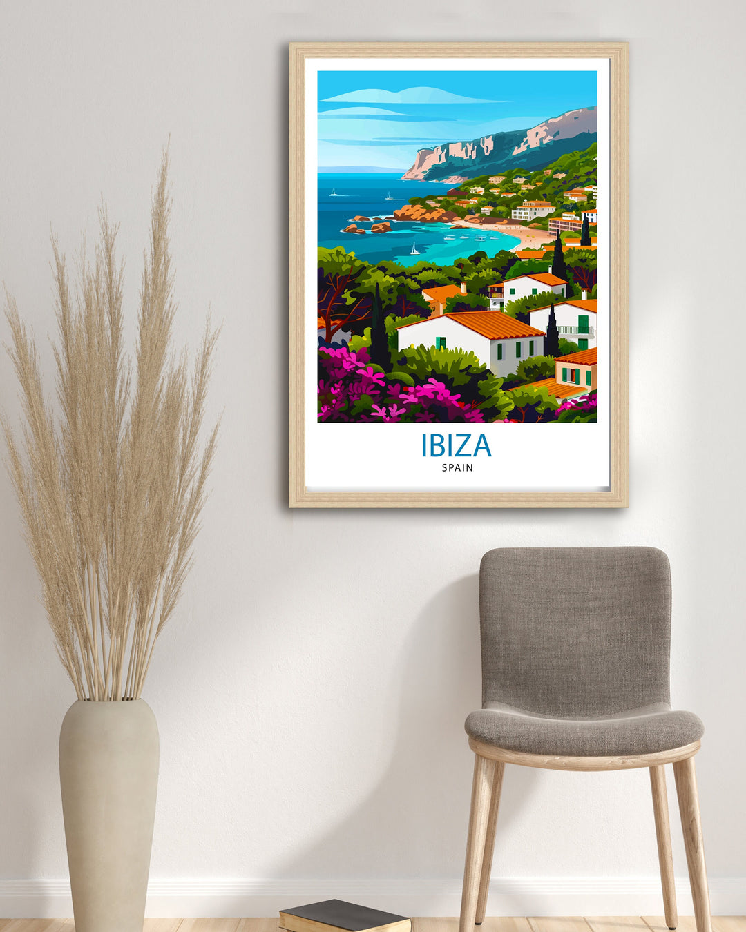 Ibiza Travel Poster Ibiza Wall Art Ibiza Home Decor Ibiza Illustration Travel Poster Gift For Ibiza Lovers Spain Travel Poster