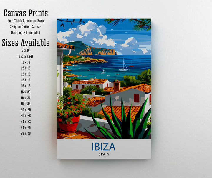 Ibiza Travel Poster Ibiza Wall Art Ibiza Home Decor Ibiza Illustration Travel Poster Gift For Ibiza Lovers Spain Travel Poster