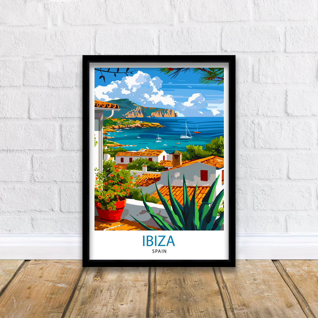 Ibiza Travel Poster Ibiza Wall Art Ibiza Home Decor Ibiza Illustration Travel Poster Gift For Ibiza Lovers Spain Travel Poster