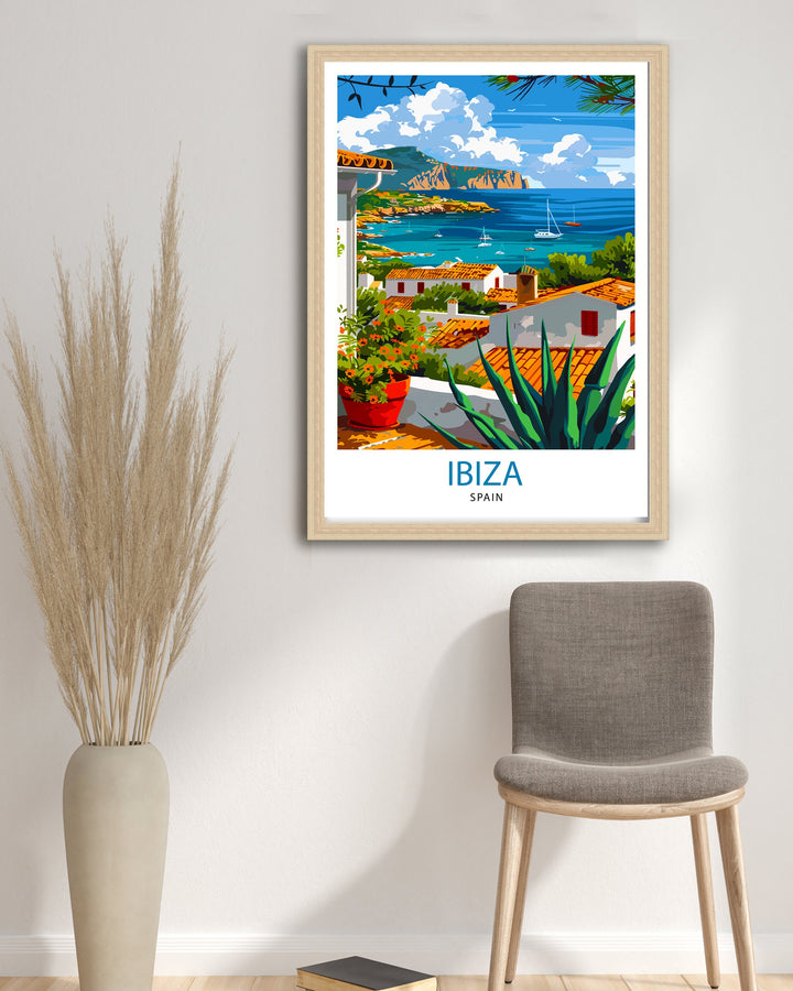 Ibiza Travel Poster Ibiza Wall Art Ibiza Home Decor Ibiza Illustration Travel Poster Gift For Ibiza Lovers Spain Travel Poster