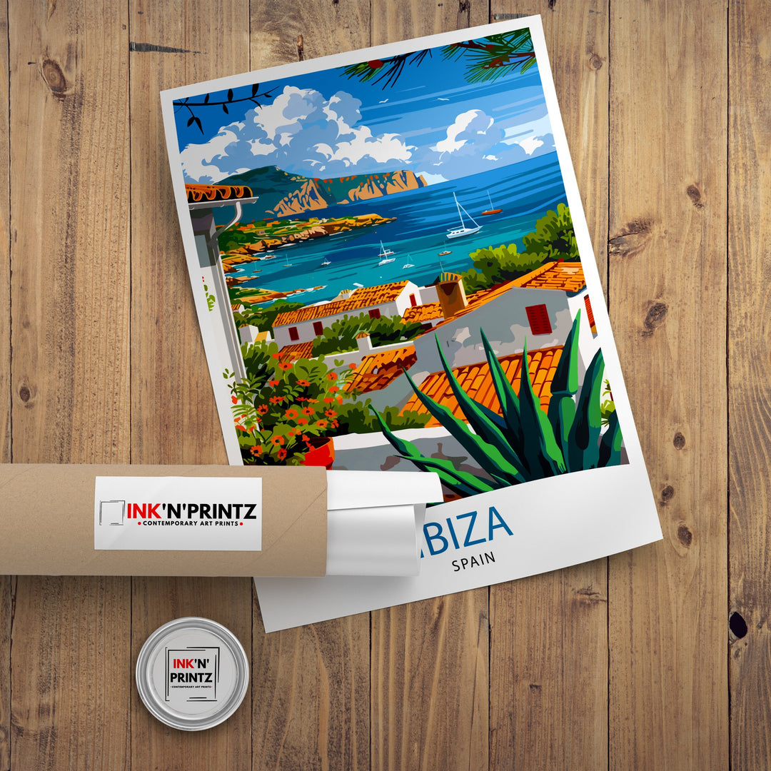 Ibiza Travel Poster Ibiza Wall Art Ibiza Home Decor Ibiza Illustration Travel Poster Gift For Ibiza Lovers Spain Travel Poster