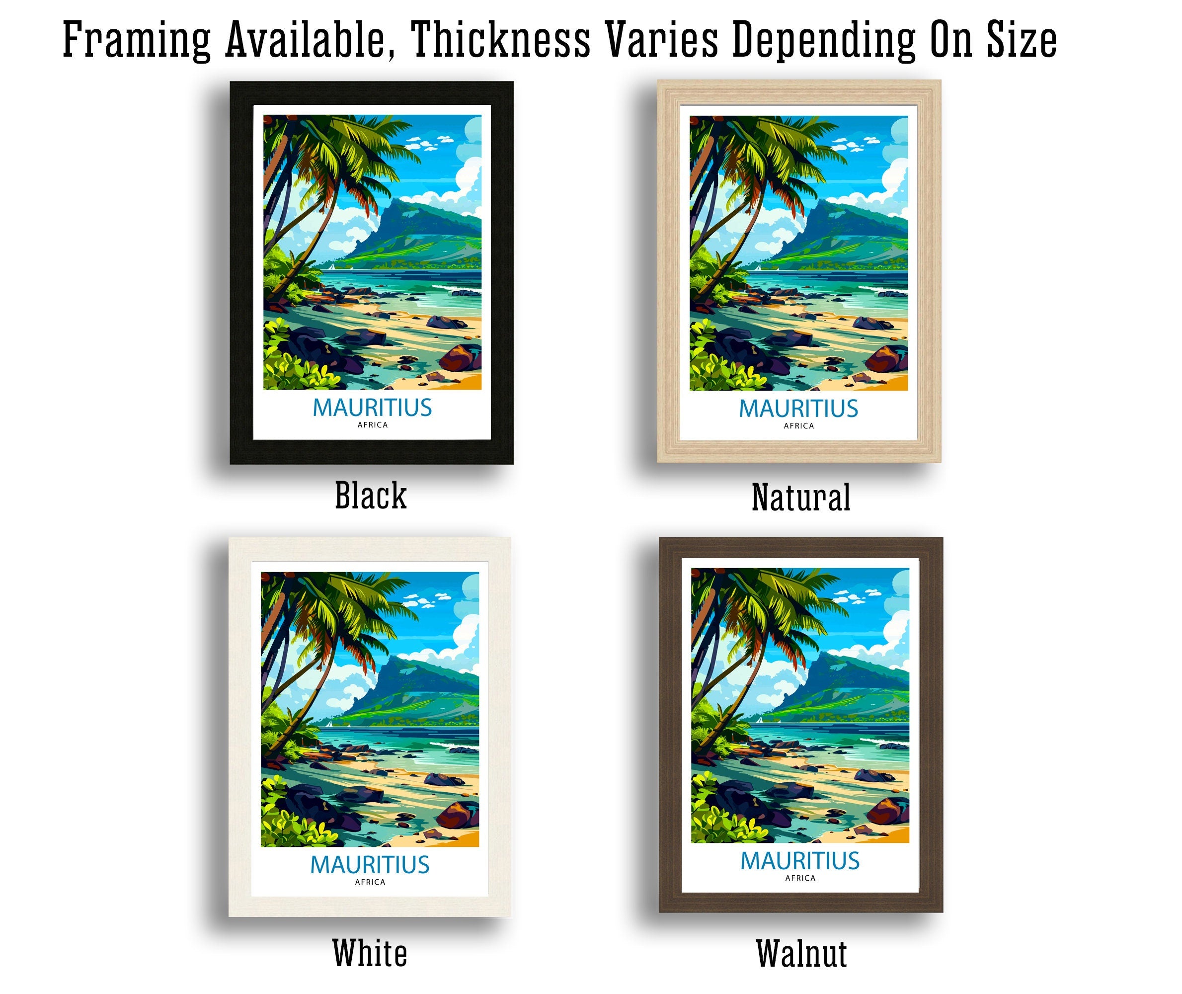 Mauritius Travel Print Mauritius Poster | Mauritius | Mauritius Wall Art | Travel Print | Travel Poster | Mauritius Art | Mauritius Travel