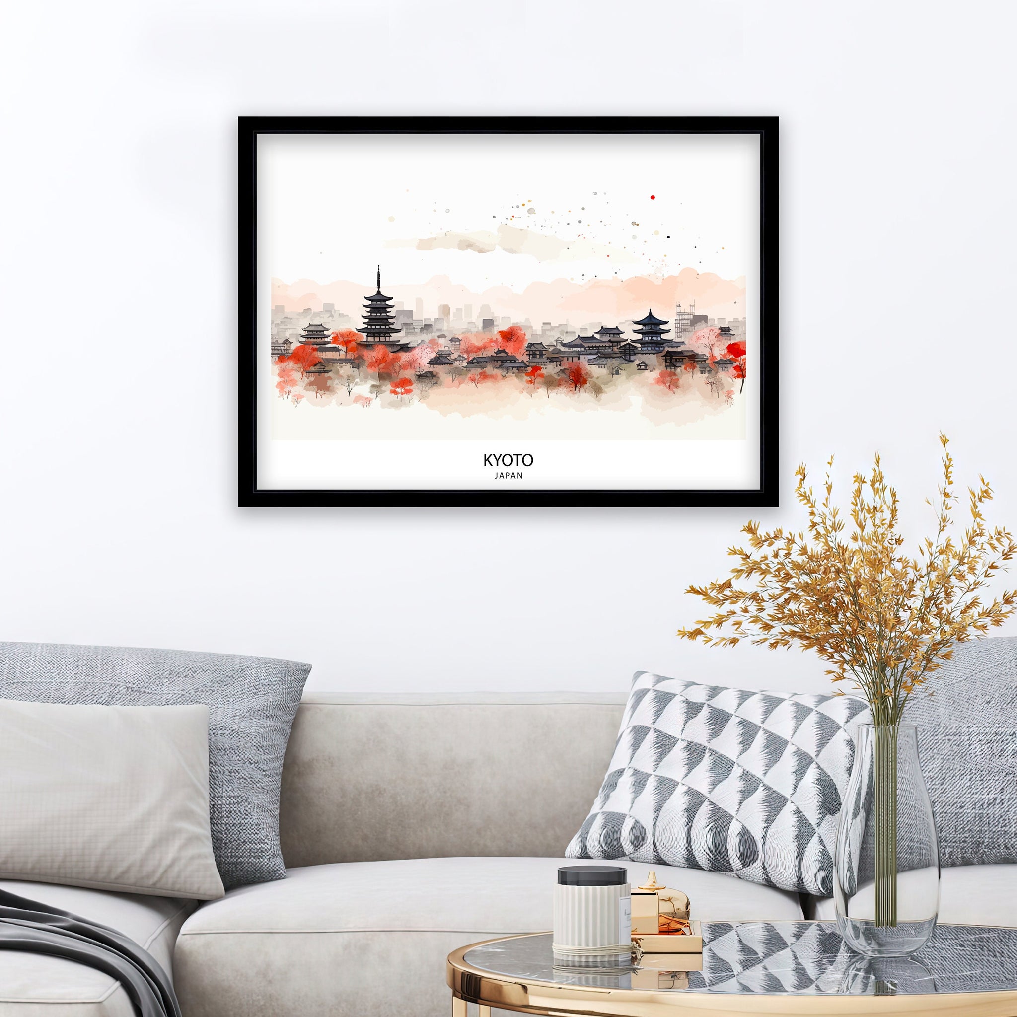Kyoto Japan Travel Print Japan Wall Decor Kyoto Poster Japan Travel Prints Kyoto Art Print Kyoto Japan Illustration Kyoto Wall Art Japan