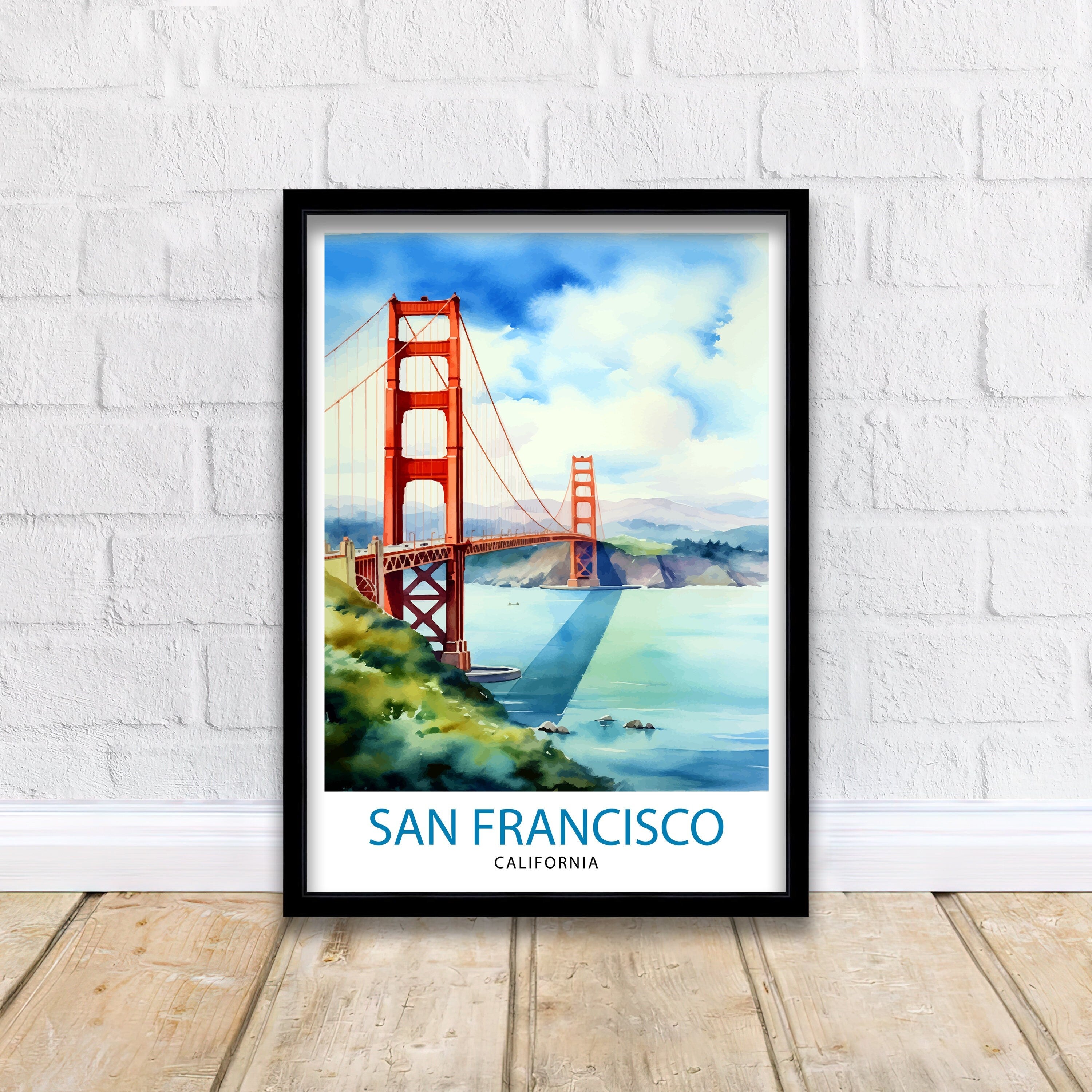 San Francisco Travel Print| | San Francisco Poster | Golden Gate Bridge | San Francisco Art | Travel Poster | Travel Print | Wall Art