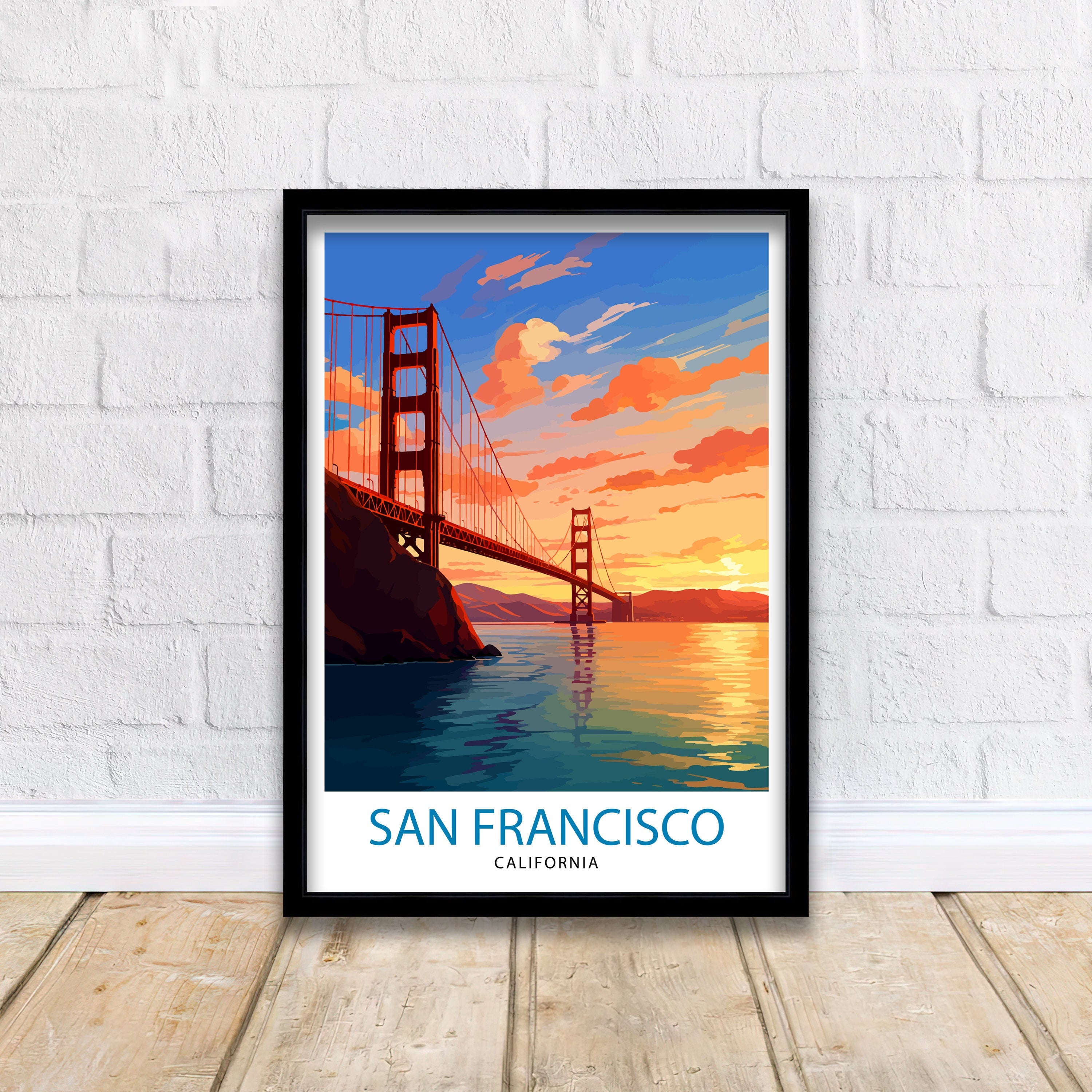 San Francisco Travel Print| San Francisco Wall Art San Francisco Home Decor San Francisco Illustration San Francisco Poster San Francisco
