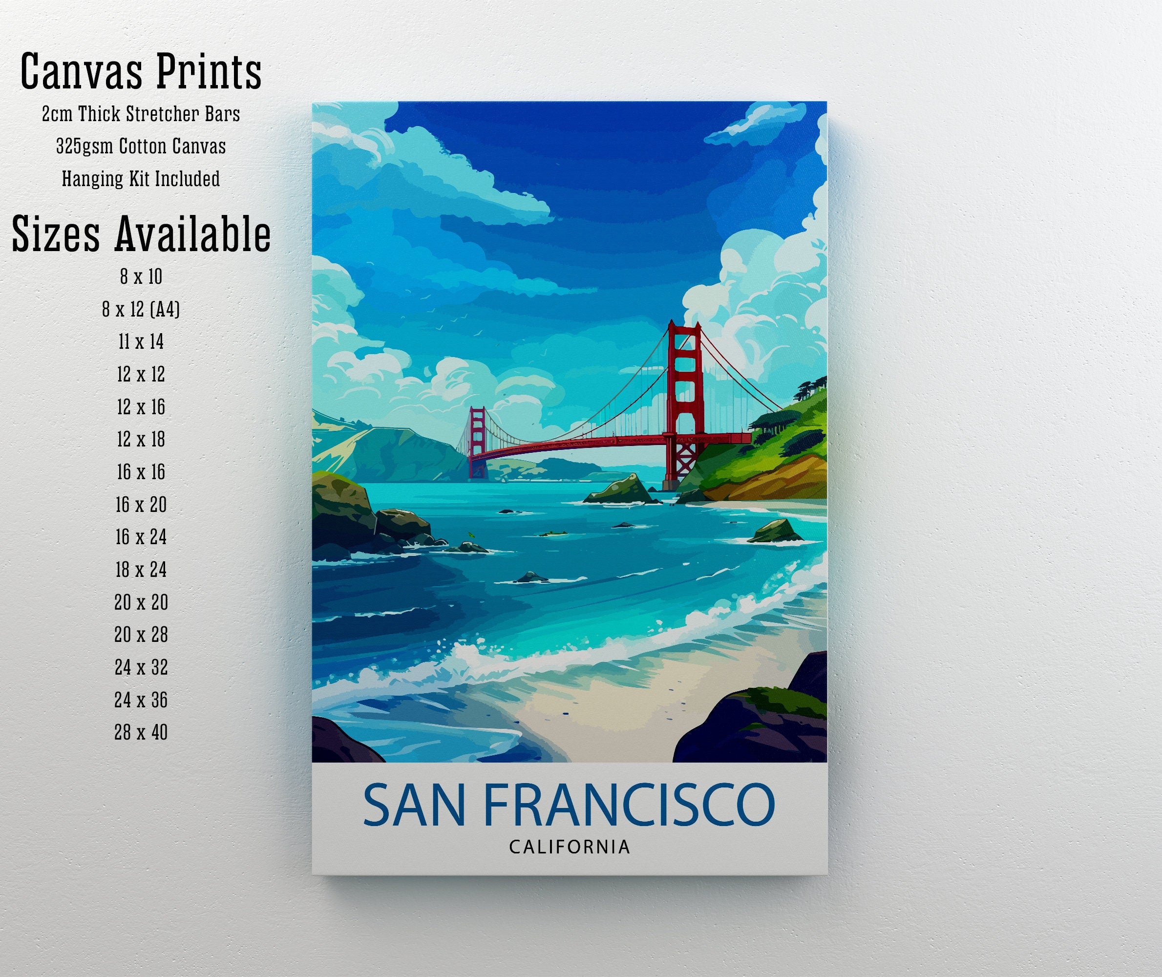 San Francisco Travel Print| San Francisco Wall Art San Francisco Home Decor San Francisco Illustration San Francisco Poster San Francisco