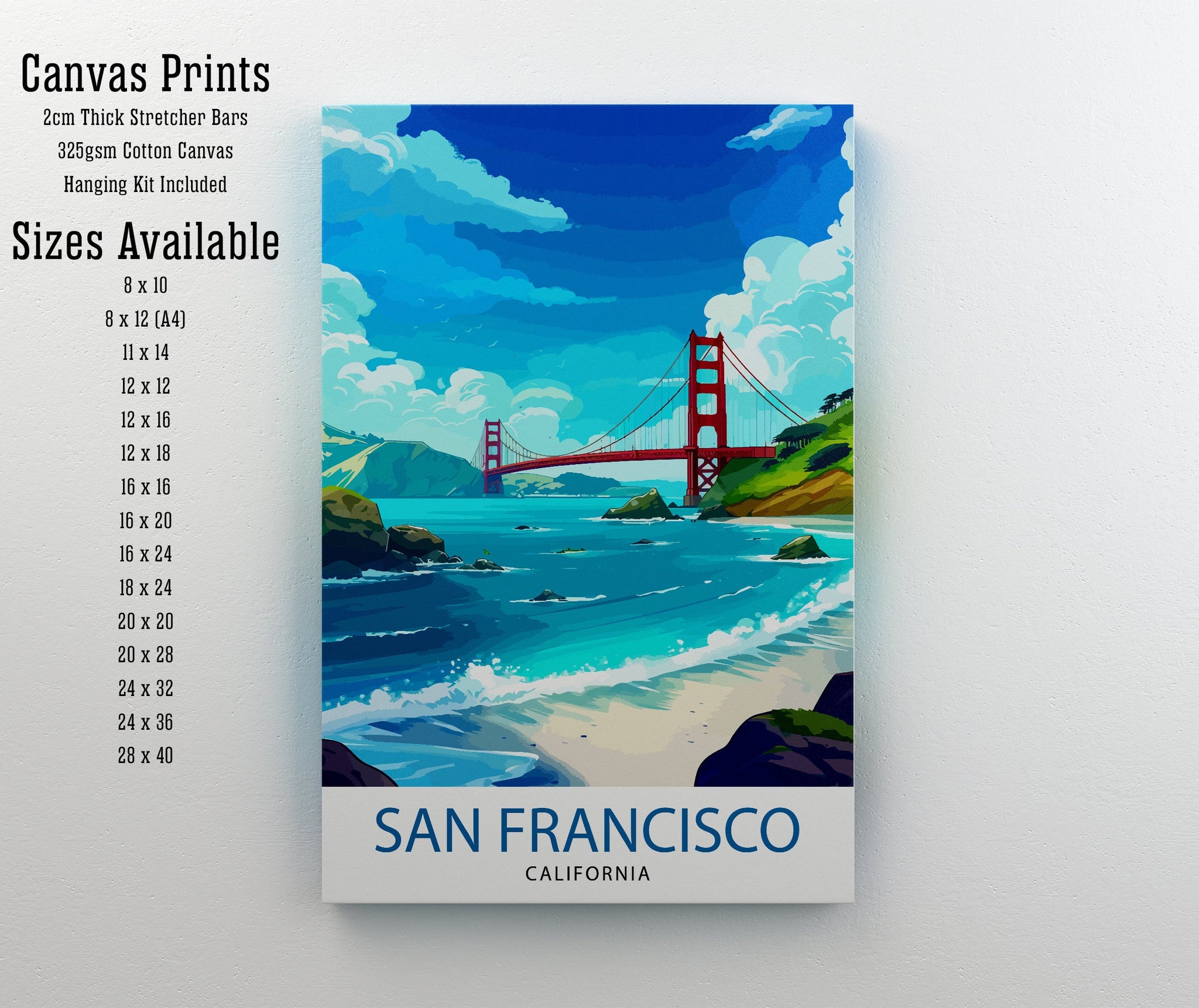 San Francisco Travel Print| San Francisco Wall Art San Francisco Home Decor San Francisco Illustration San Francisco Poster San Francisco