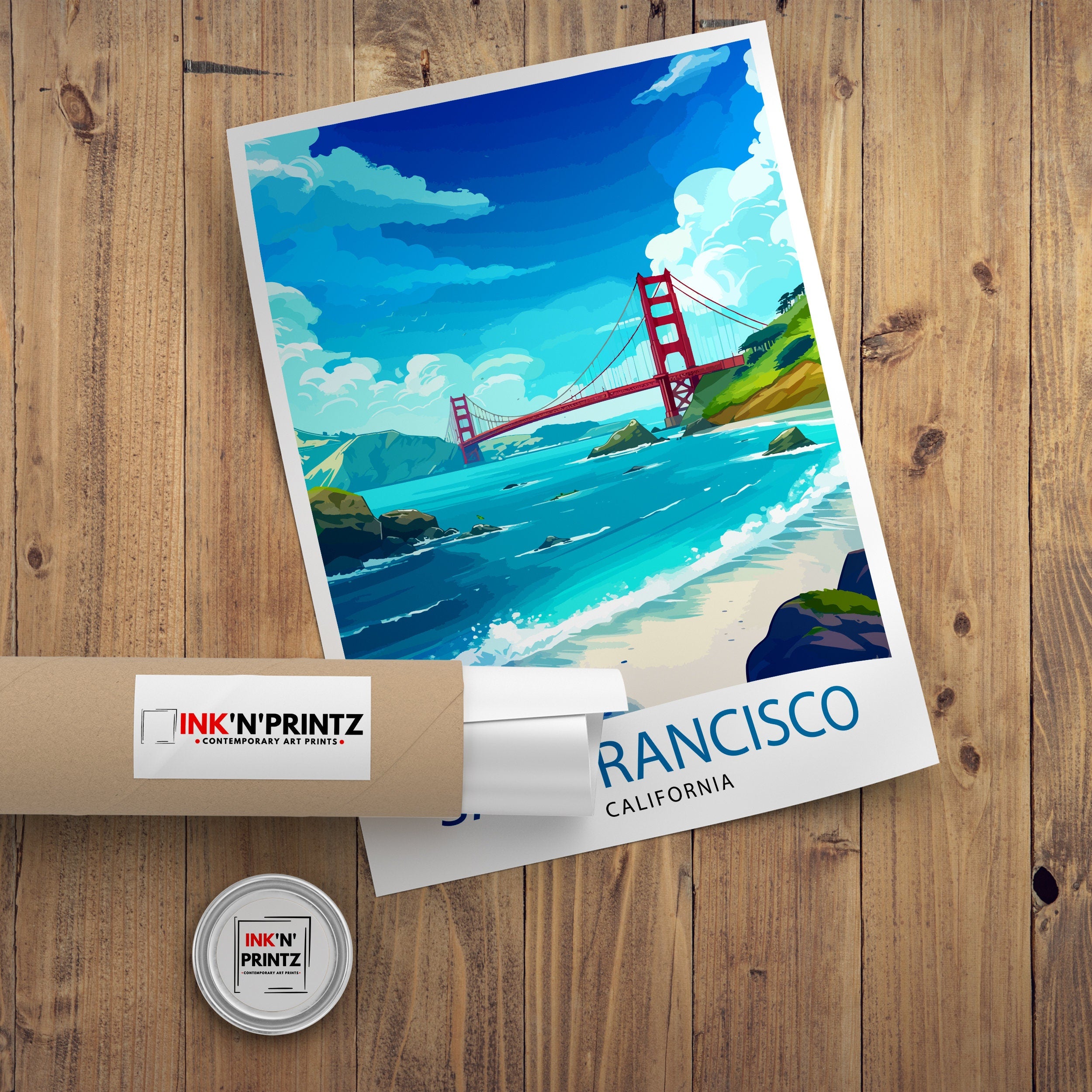 San Francisco Travel Print| San Francisco Wall Art San Francisco Home Decor San Francisco Illustration San Francisco Poster San Francisco