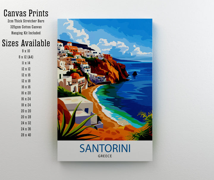 Santorini Greece Travel Poster Santorini