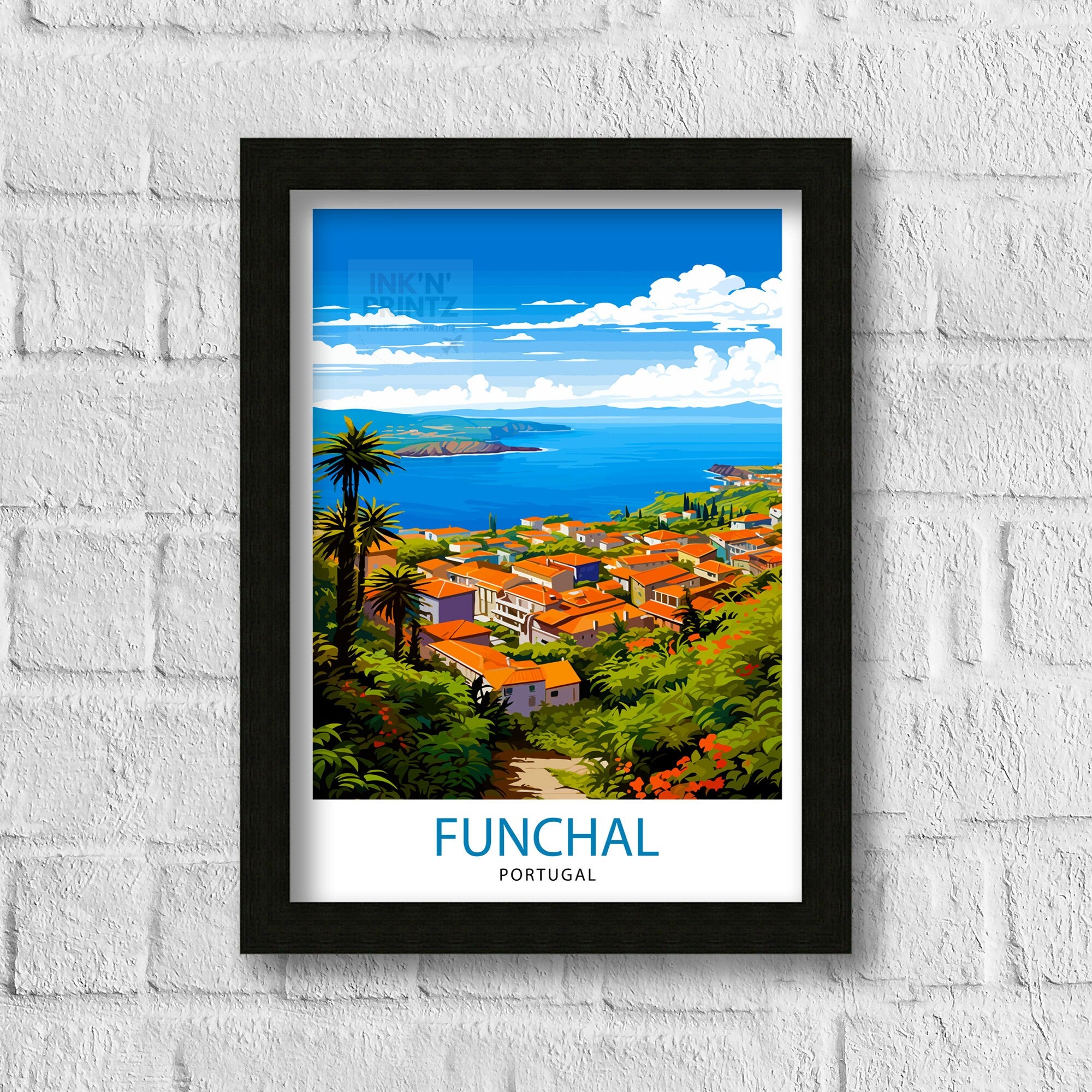 Funchal Portugal Print Funchal Wall Decor Funchal Poster Funchal Art Print Funchal Wall Art Gift for Funchal Travel Funchal Home Decor