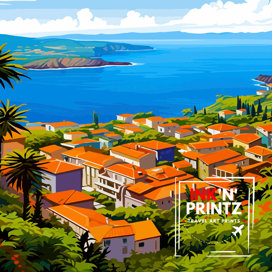 Funchal Portugal Print Funchal Wall Decor Funchal Poster Funchal Art Print Funchal Wall Art Gift for Funchal Travel Funchal Home Decor