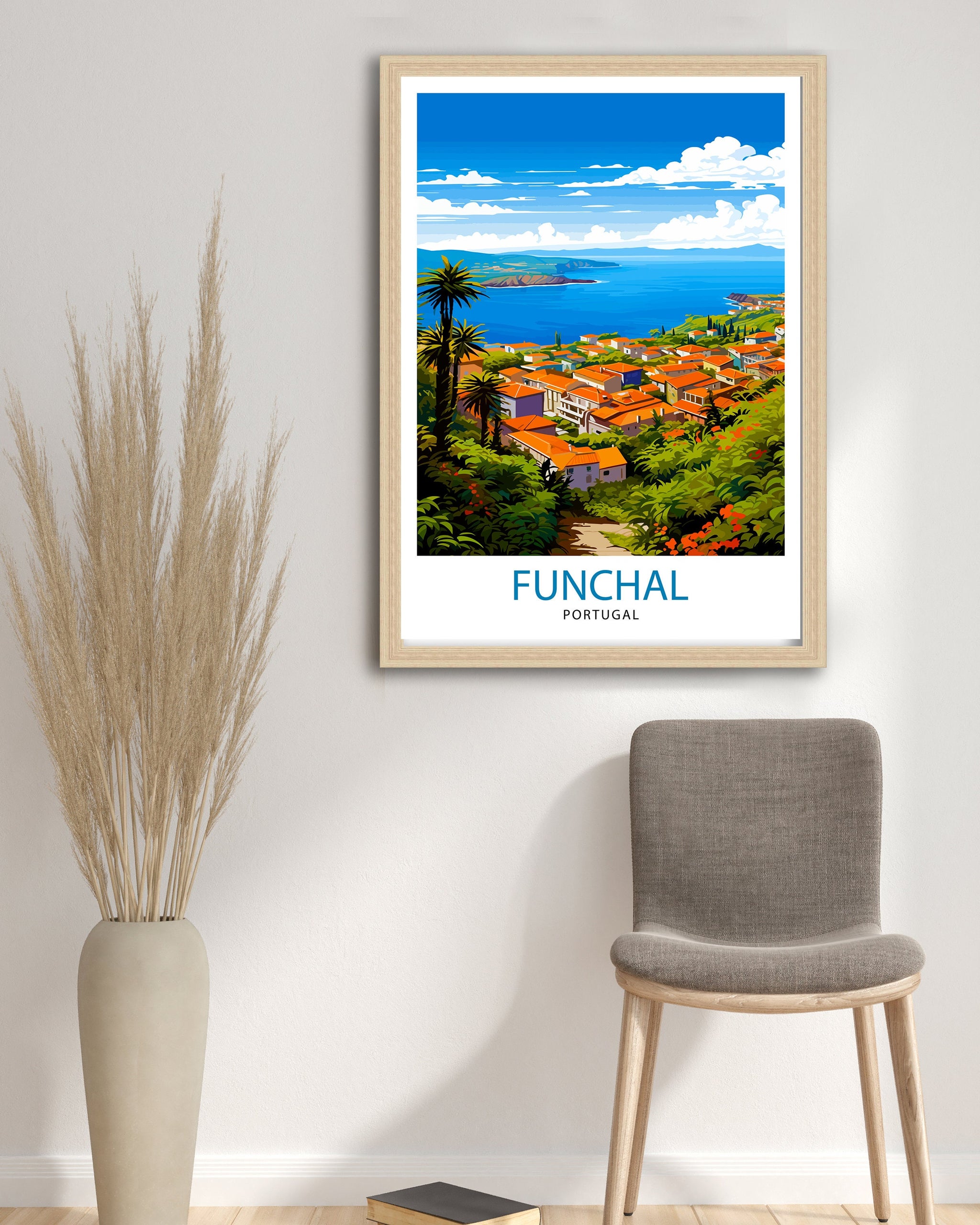 Funchal Portugal Print Funchal Wall Decor Funchal Poster Funchal Art Print Funchal Wall Art Gift for Funchal Travel Funchal Home Decor