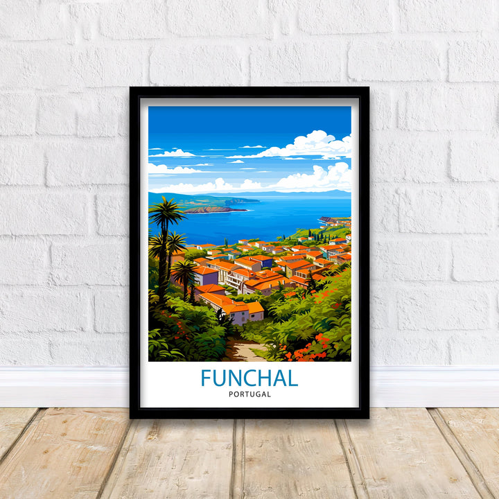 Funchal Portugal Print Funchal Wall Decor Funchal Poster Funchal Art Print Funchal Wall Art Gift for Funchal Travel Funchal Home Decor