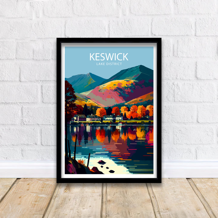 Keswick Lake District Travel Poster Lake District