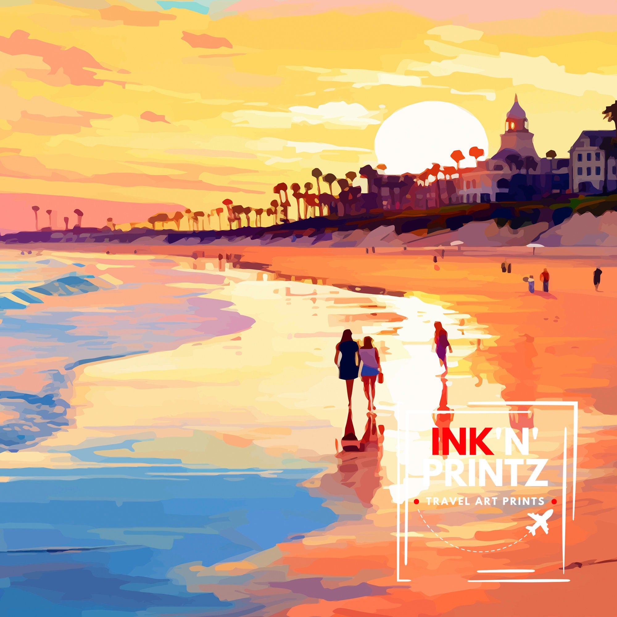 Coronado Beach San Diego Travel Print Wall Decor Wall Art Coronado Beach Wall Hanging Home Décor Coronado Beach Gift Art Lovers Californian