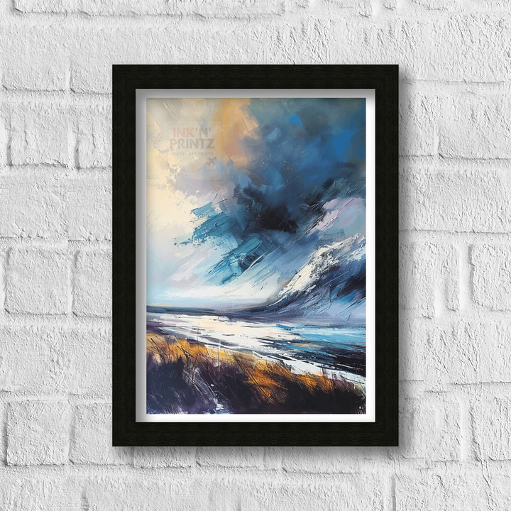 Ben Nevis Abstract Poster Scottish Highlands Art Mountain Majesty Poster Scotland Landscape