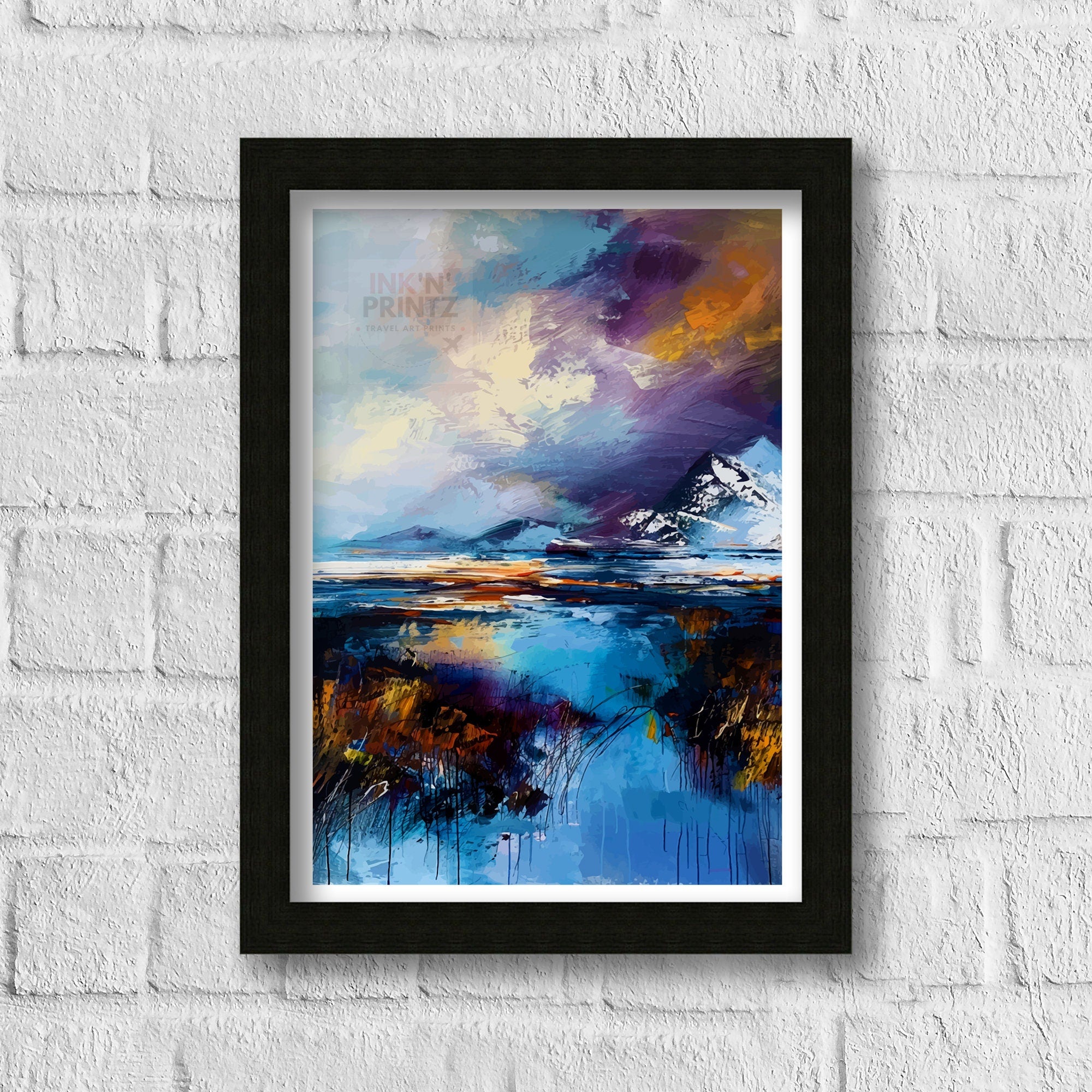 Cairngorms Abstract Poster Scottish National Park Art Highland Wilderness Poster Scotland Nature