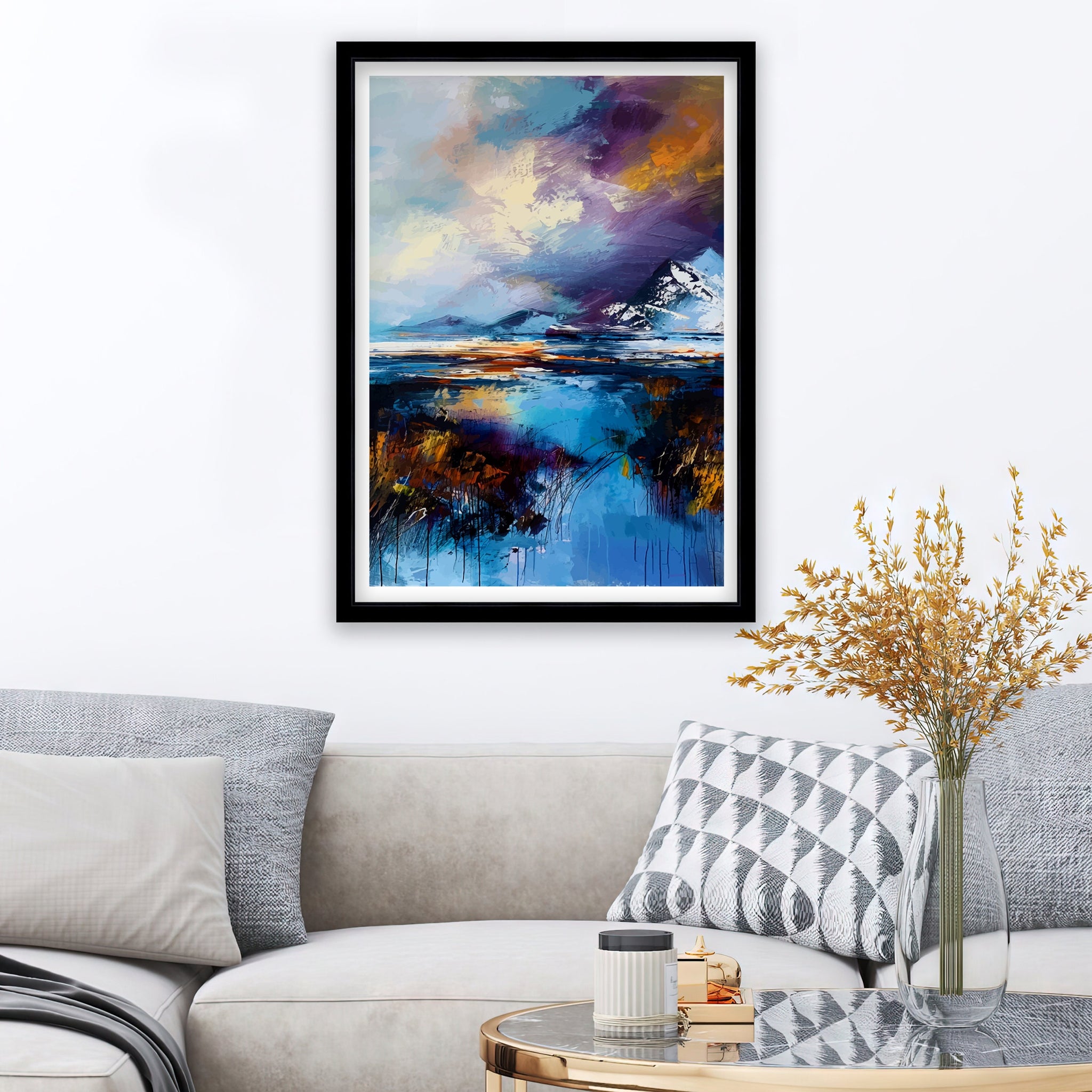 Cairngorms Abstract Poster Scottish National Park Art Highland Wilderness Poster Scotland Nature