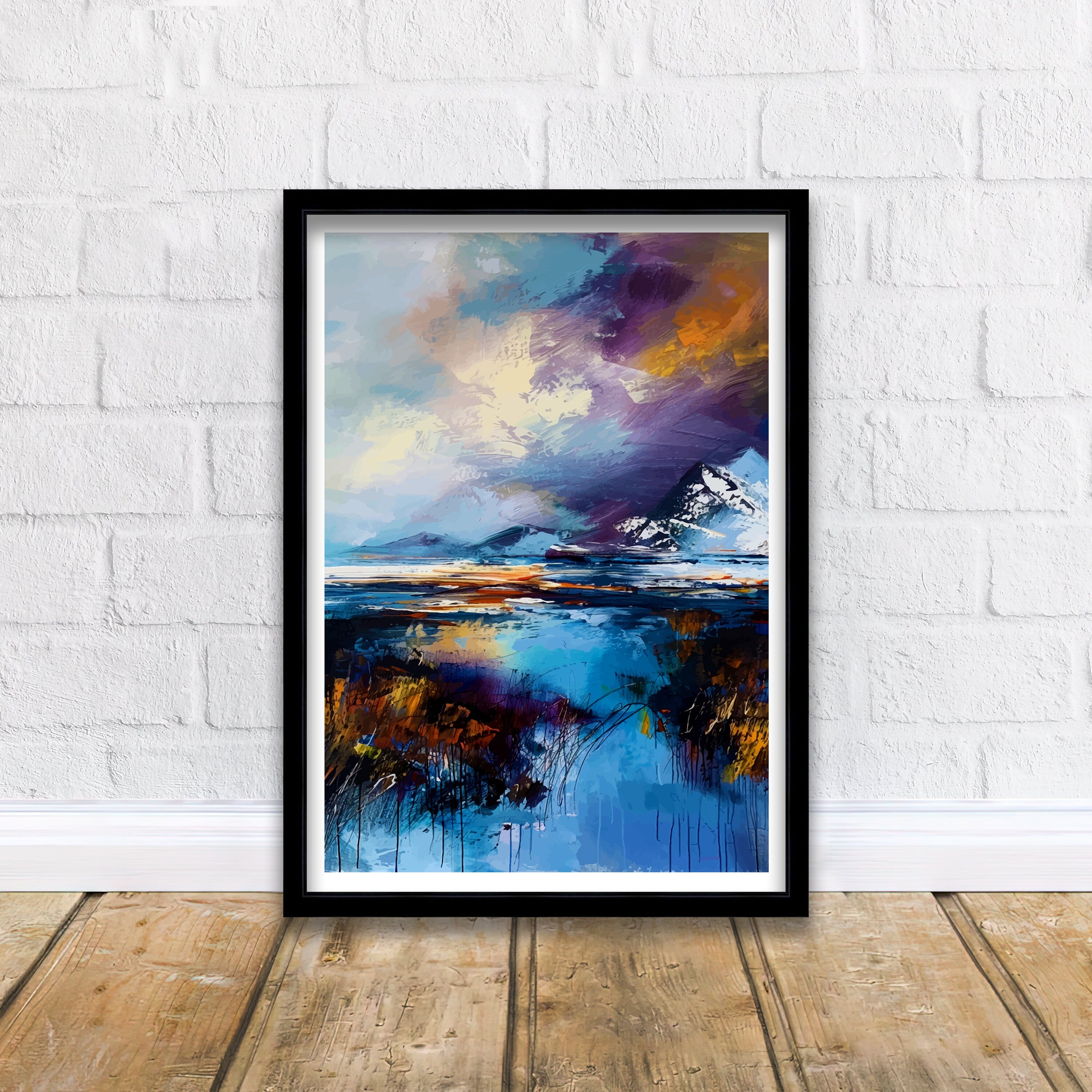 Cairngorms Abstract Poster Scottish National Park Art Highland Wilderness Poster Scotland Nature