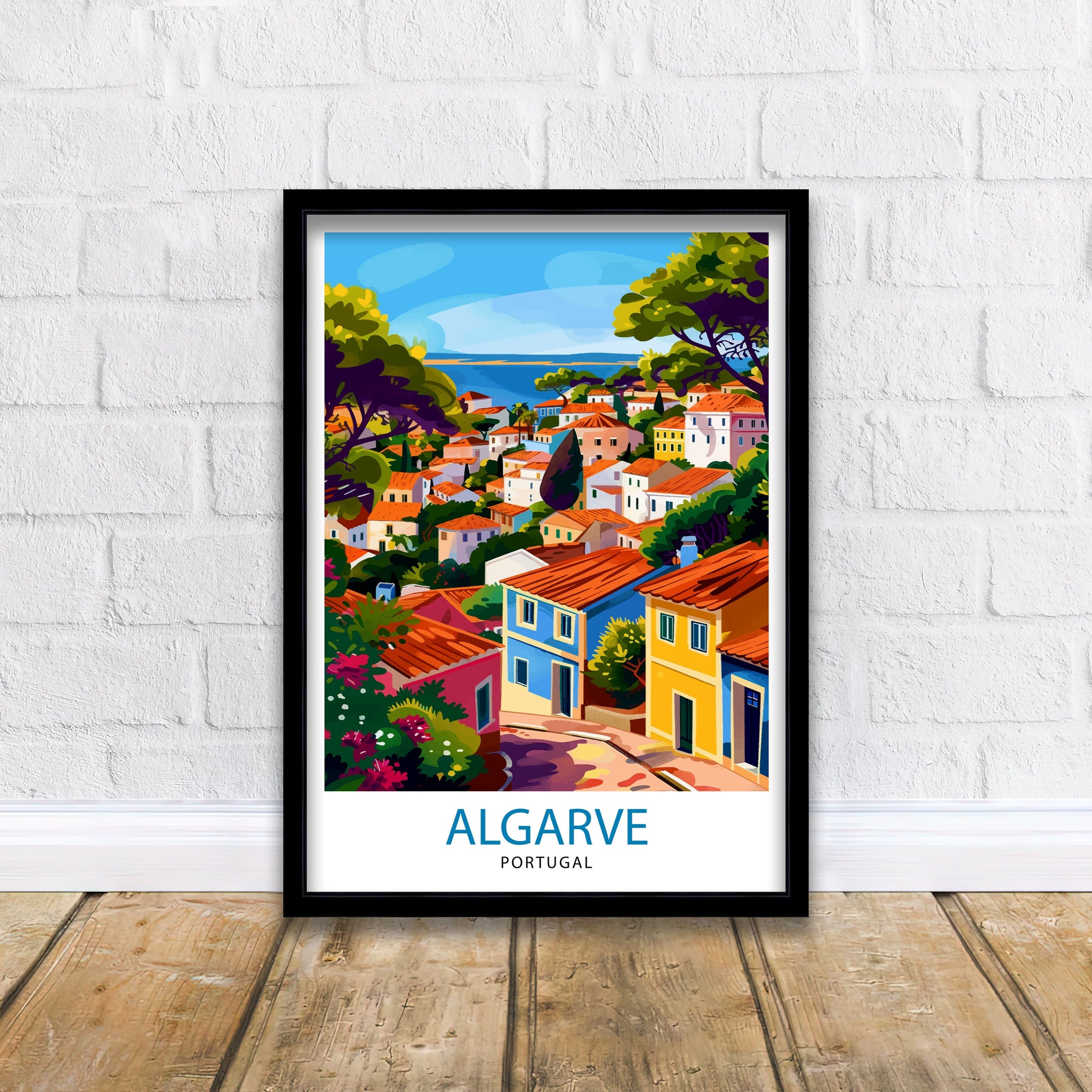 Algarve Portugal Travel Print Algarve Wall Decor Algarve Poster Portugal Travel Prints Algarve Art Print Algarve Illustration Algarve Wall