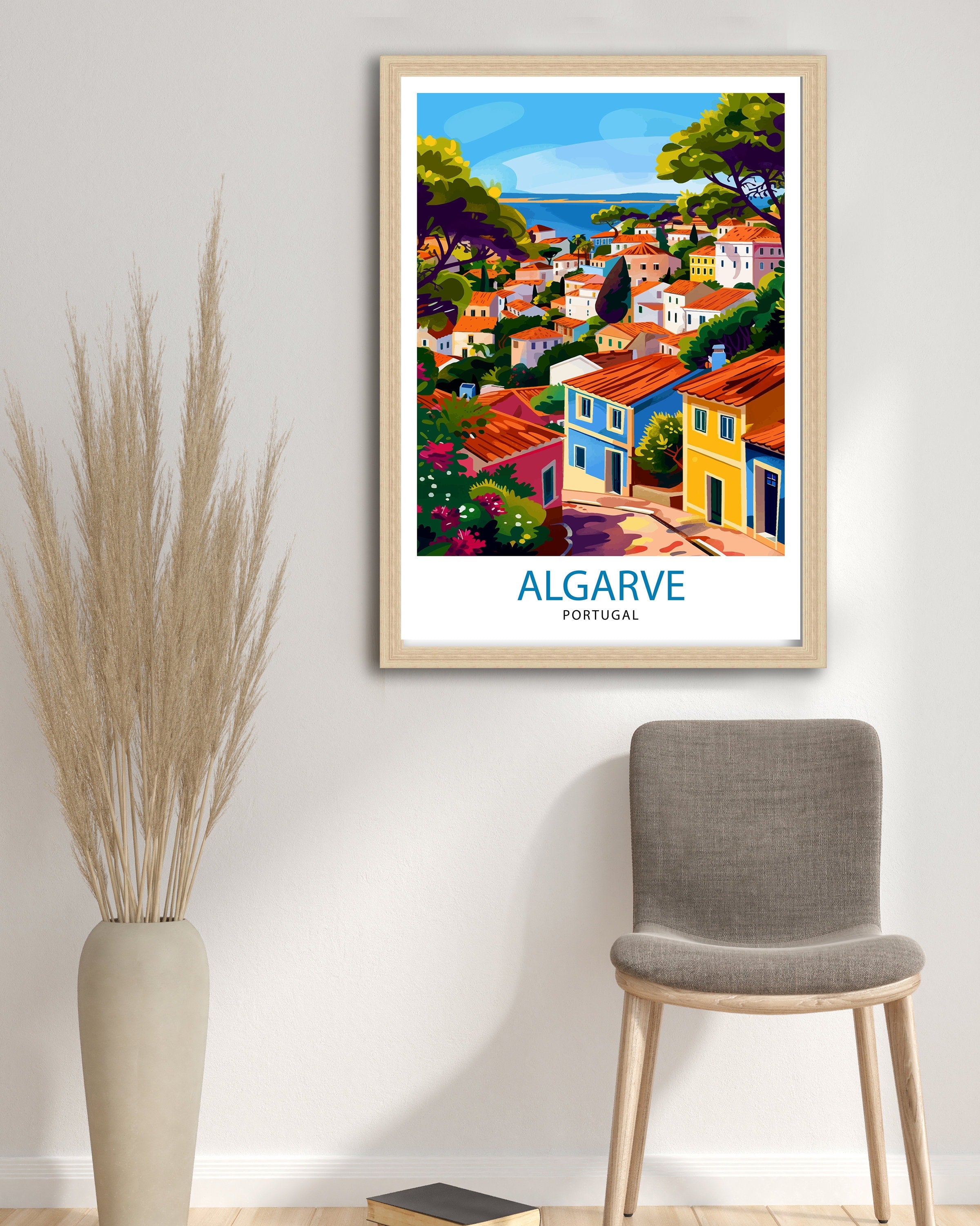 Algarve Portugal Travel Print Algarve Wall Decor Algarve Poster Portugal Travel Prints Algarve Art Print Algarve Illustration Algarve Wall