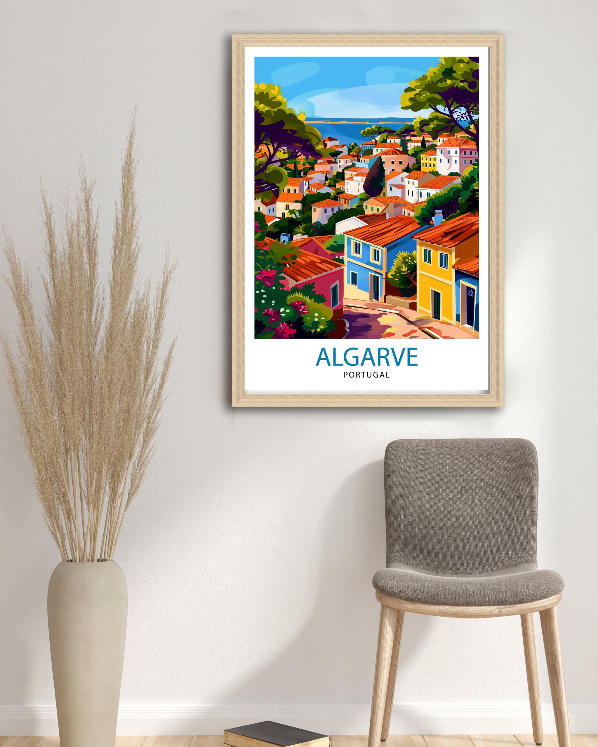 Algarve Portugal Travel Print Algarve Wall Decor Algarve Poster Portugal Travel Prints Algarve Art Print Algarve Illustration Algarve Wall