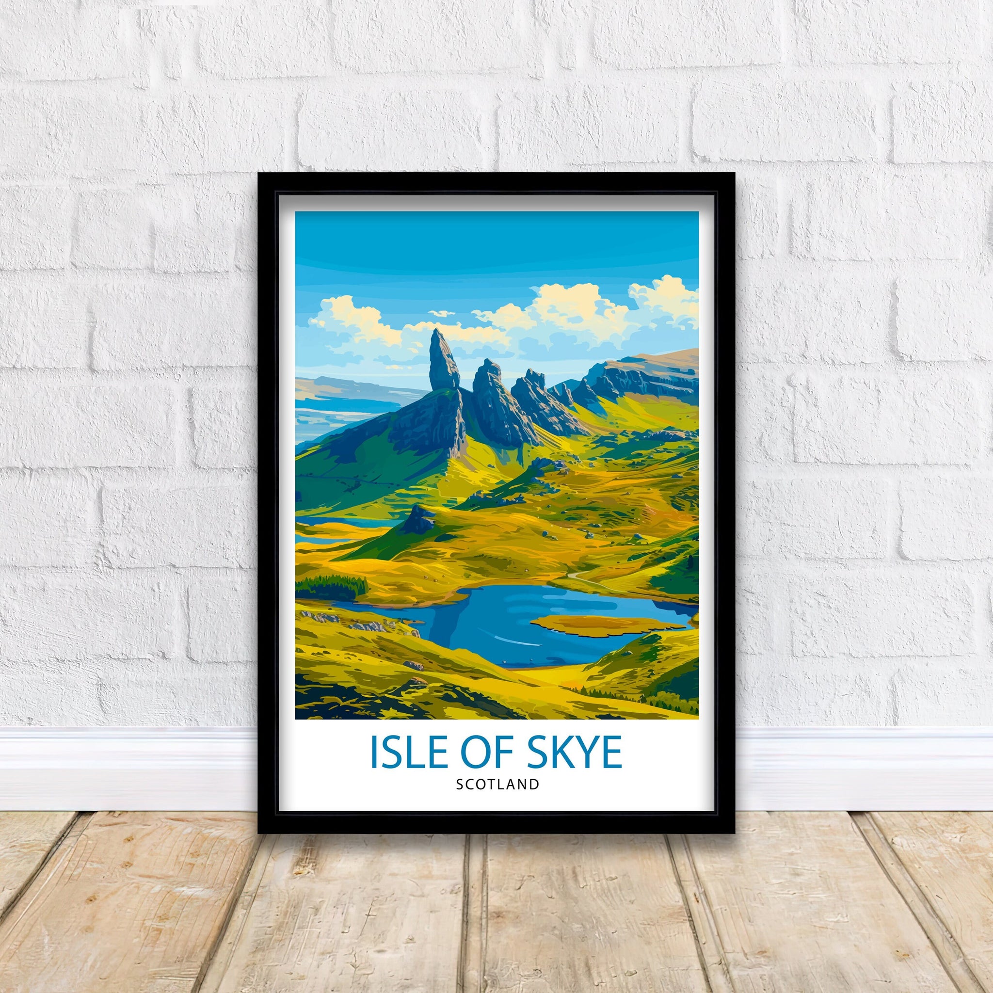 Isle of Skye Travel Print Skye Wall Decor Skye Home Living Decor, Isle of Skye Illustration Travel Poster Gift for Skye Scotland Home Decor
