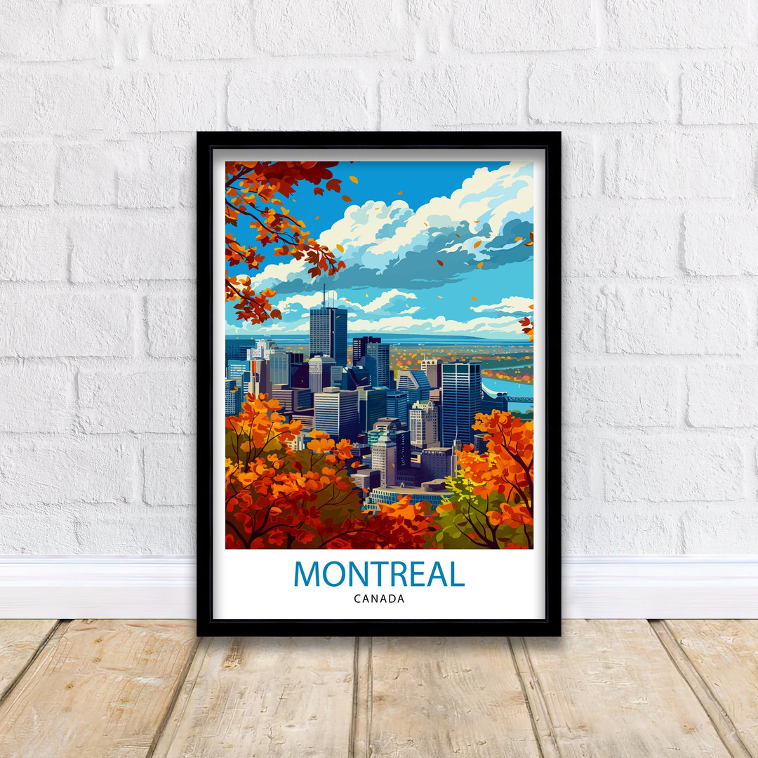 Montreal Canada Travel Poster Montreal Wall Art Montreal Home Decor Canada Illustration Travel Poster Gift for Montreal Canada Home Decor