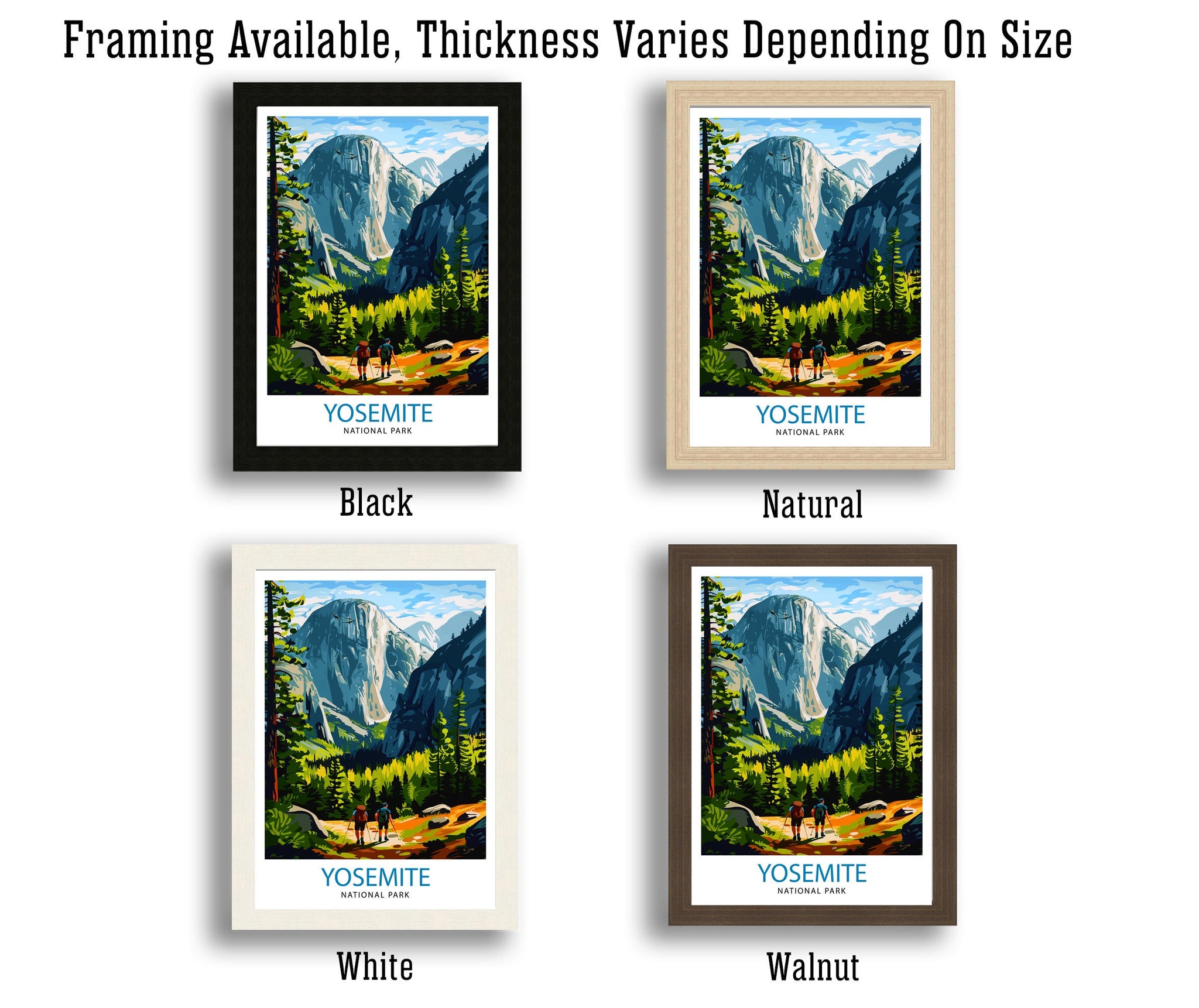Yosemite National Park Travel Print| Yosemite Wall Art Yosemite Home Living Decor Yosemite Illustration Travel Poster Gift for Yosemite Fans