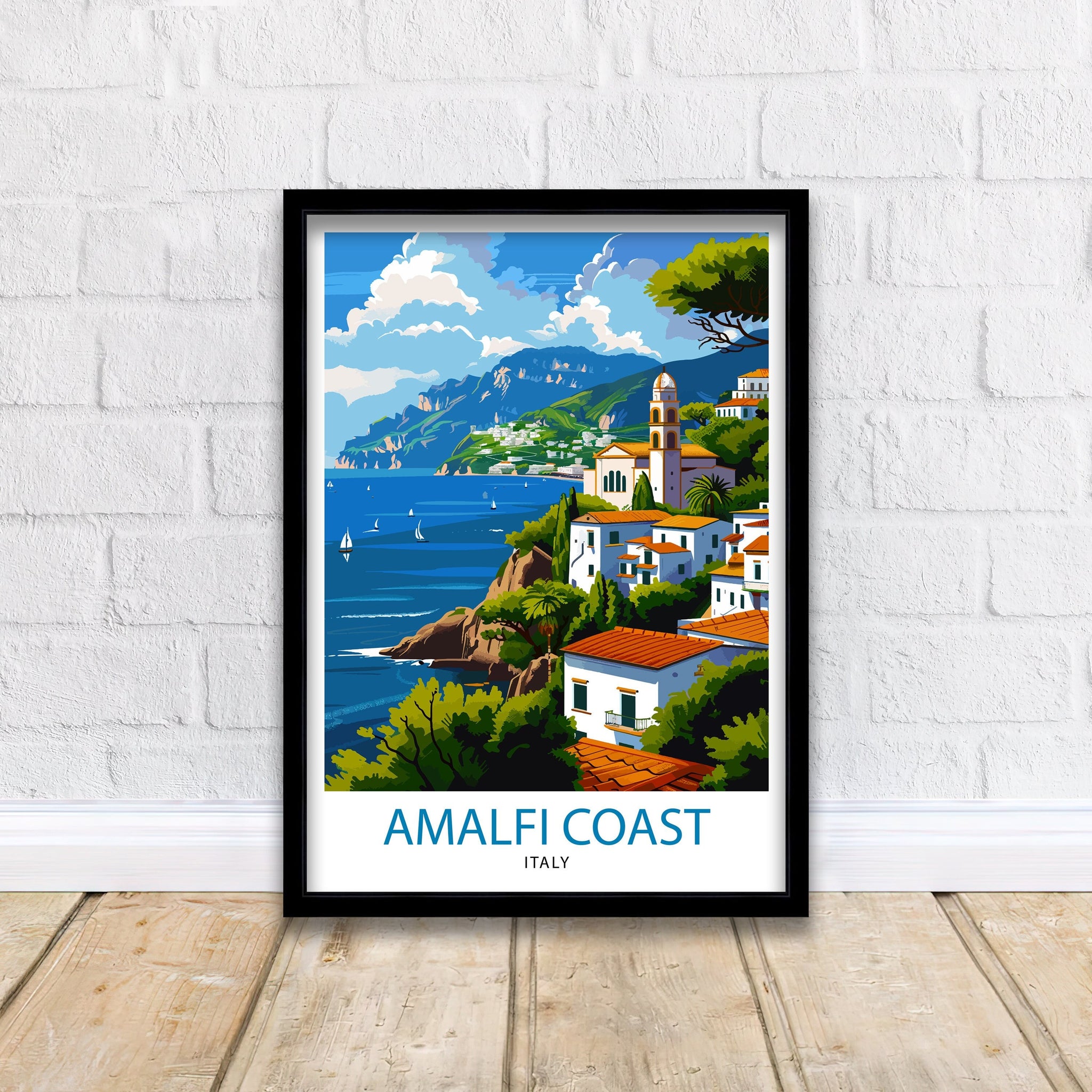Amalfi Coast Italy Travel Print Amalfi Coast Wall Decor Amalfi Coast Poster Italy Travel Prints Amalfi Coast Art Print Amalfi Coast