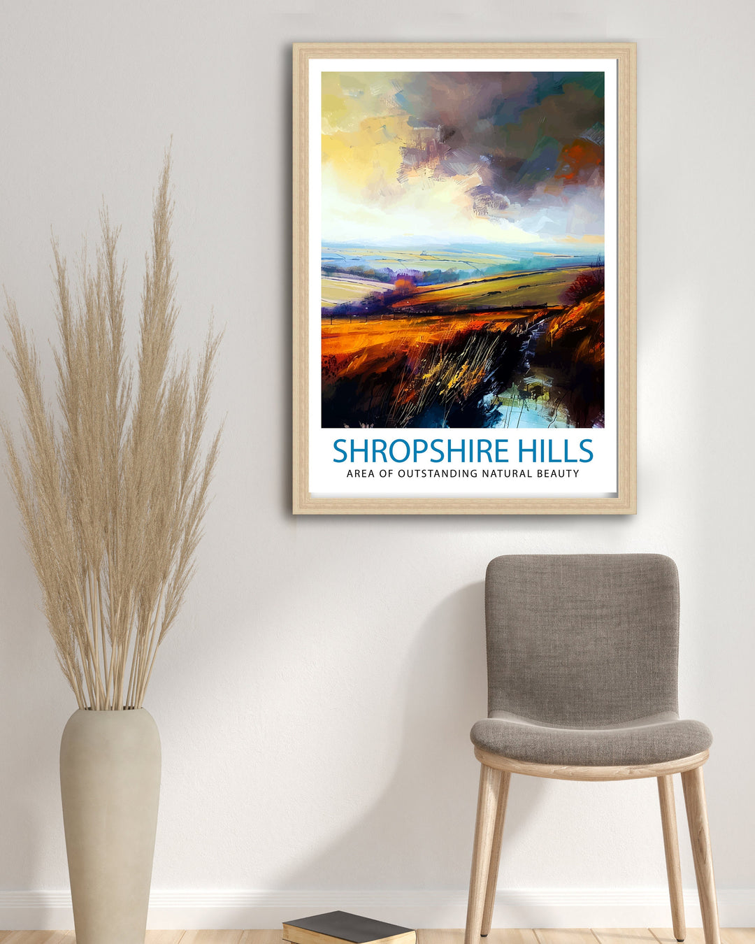 Shropshire Hills Travel Poster Shropshire