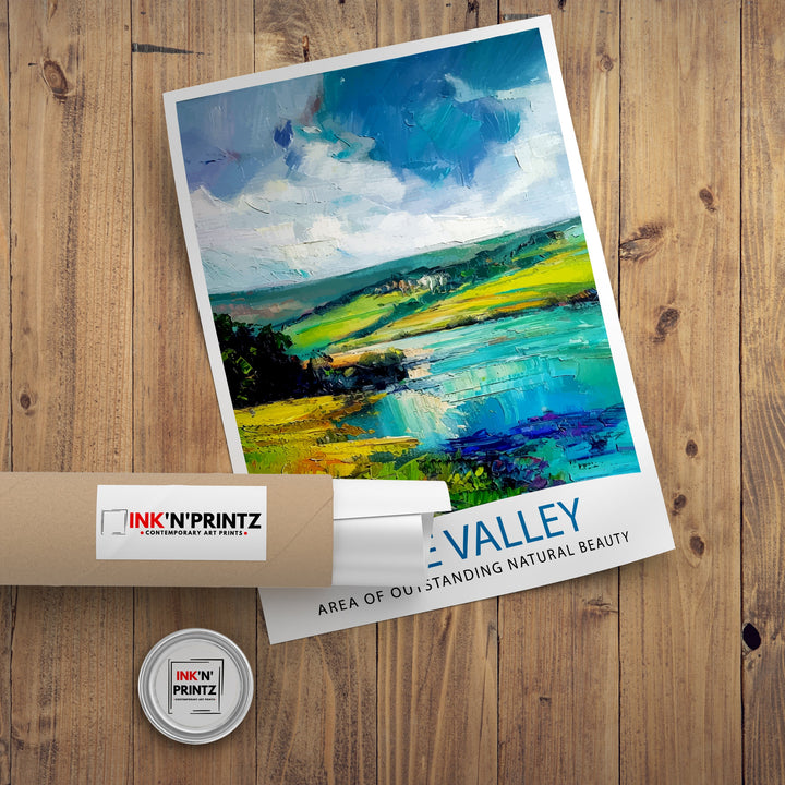 Wye Valley Travel Poster Wye Valley Wall Art Wye Valley Home Decor Wye Valley Illustration Travel Poster Gift for Wye Valley UK Travel Poster