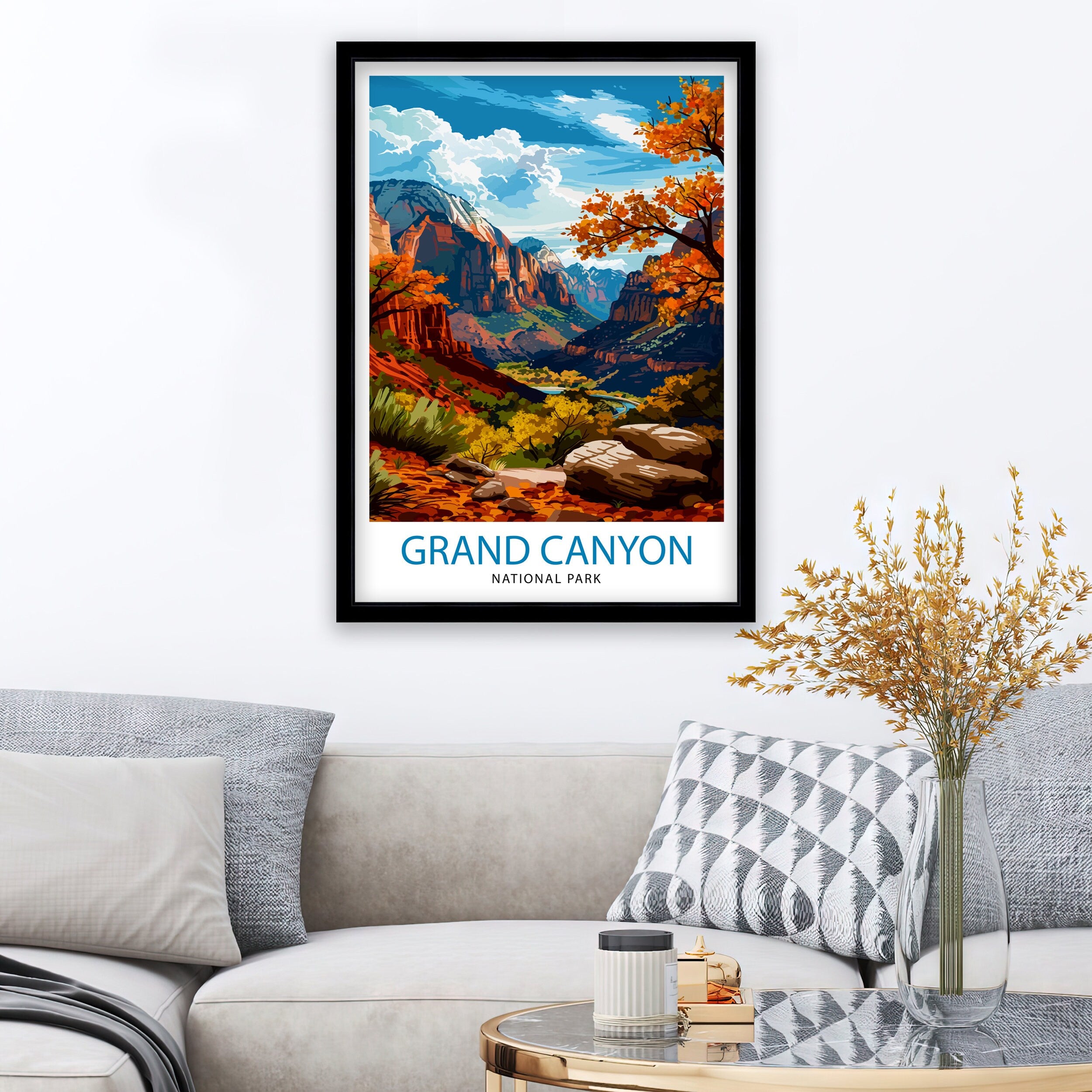 Grand Canyon Travel Print | Grand Canyon | Grand Canyon Print | Grand Canyon Poster | Wall Art | National Park | Arizona Wall Art
