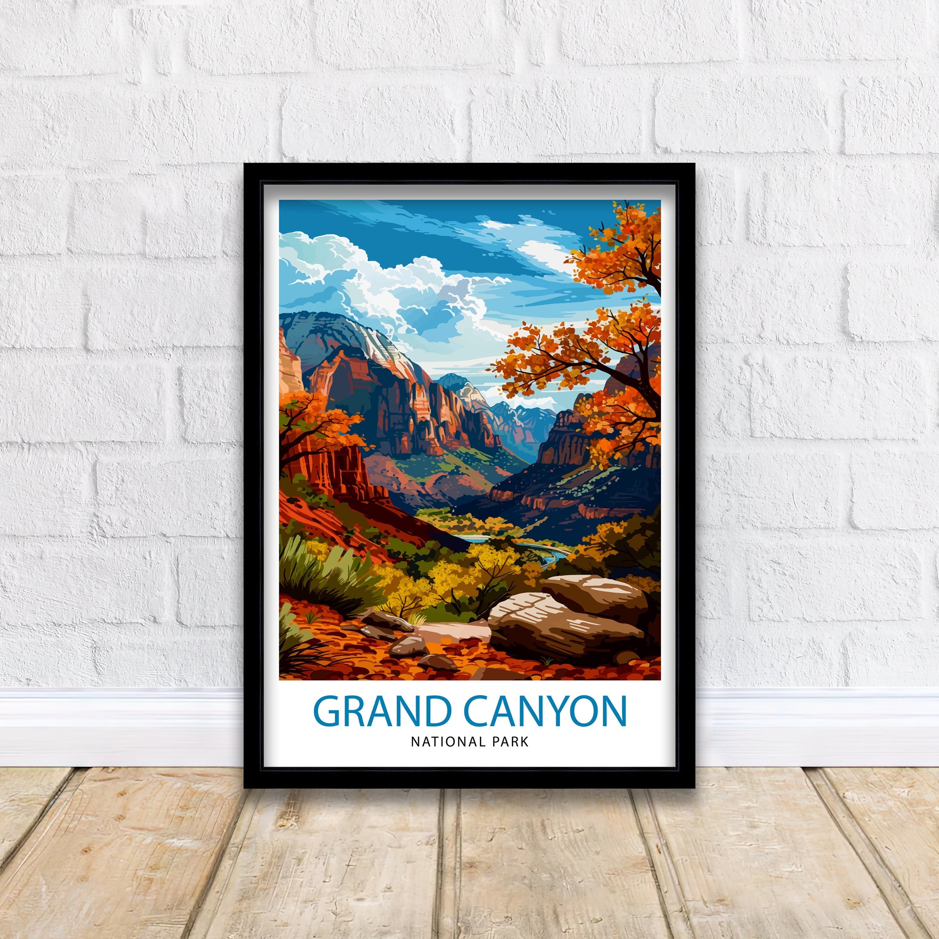 Grand Canyon Travel Print | Grand Canyon | Grand Canyon Print | Grand Canyon Poster | Wall Art | National Park | Arizona Wall Art