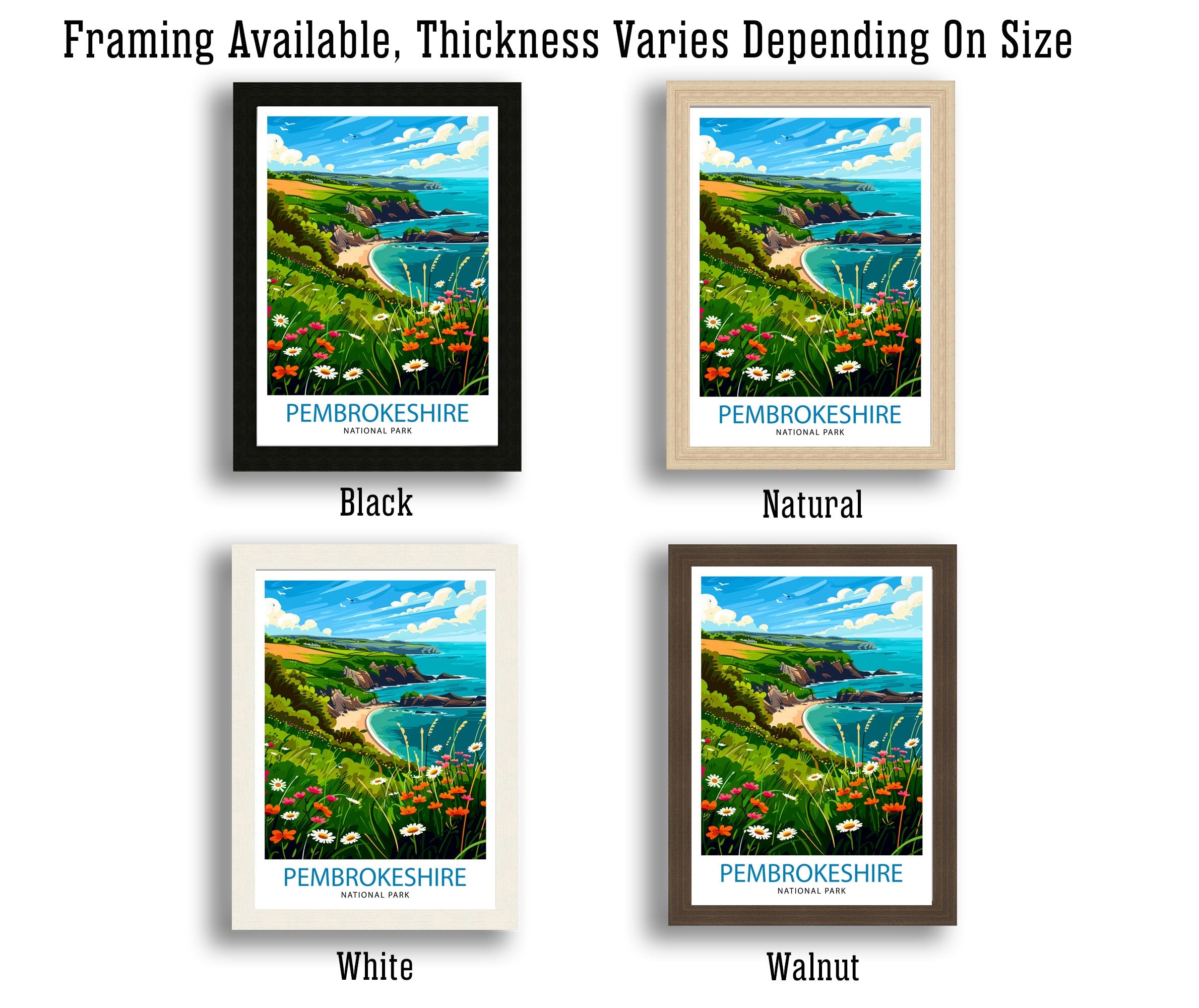 Pembrokeshire Travel Print Pembrokeshire Coast Pembrokeshire Print Pembrokeshire Art Landscape National Park Pembrokeshire