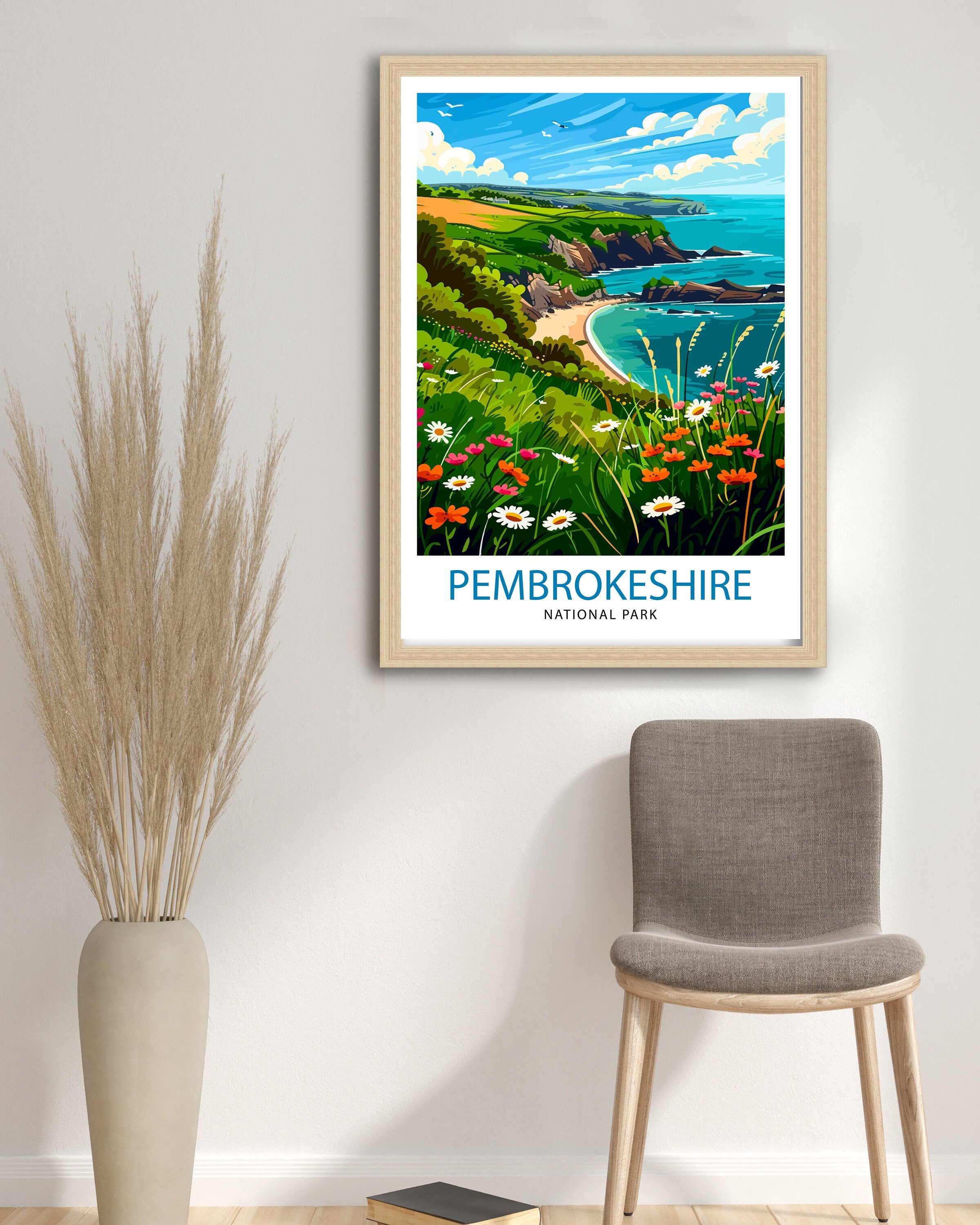 Pembrokeshire Travel Print Pembrokeshire Coast Pembrokeshire Print Pembrokeshire Art Landscape National Park Pembrokeshire