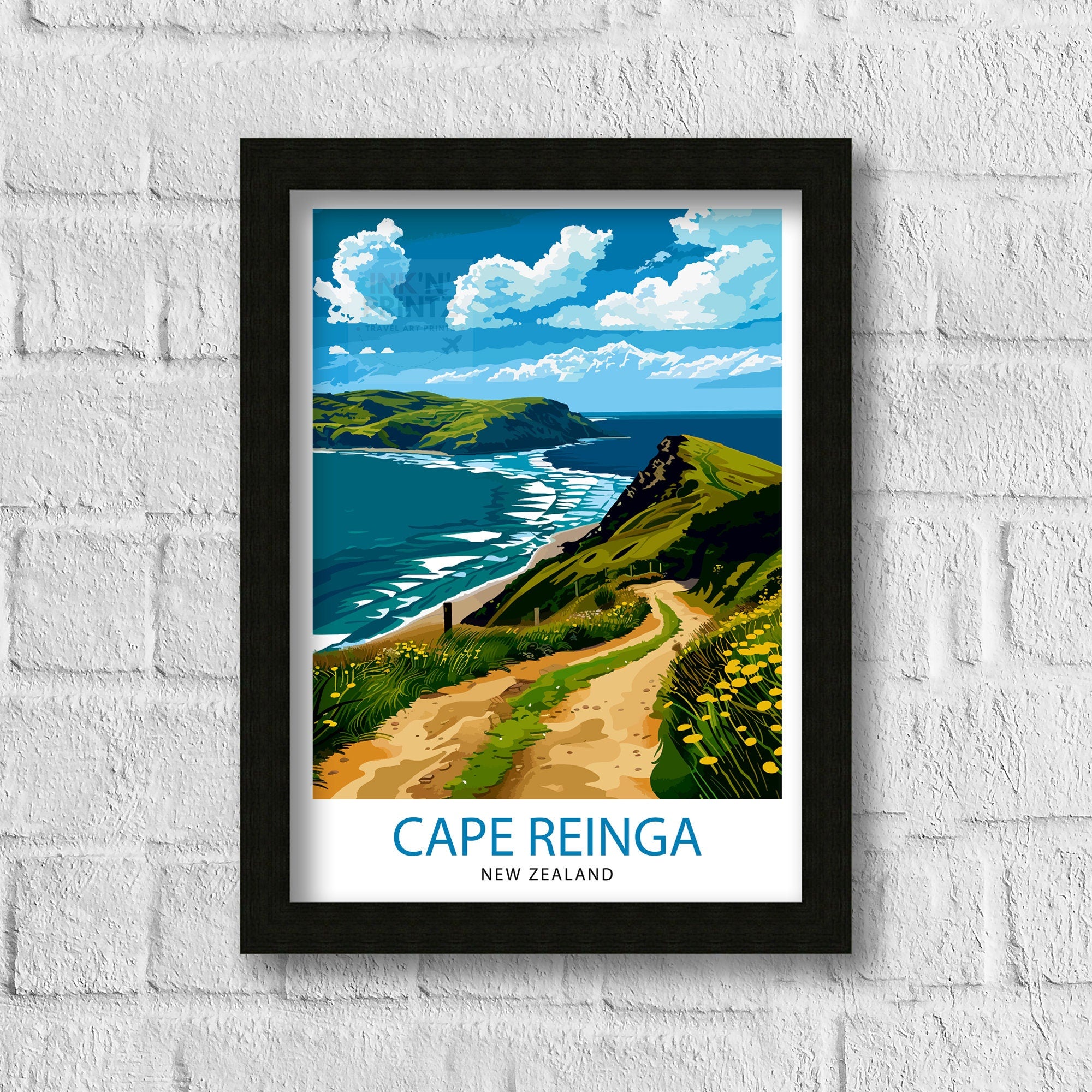 Cape Reinga New Zealand Travel Poster
