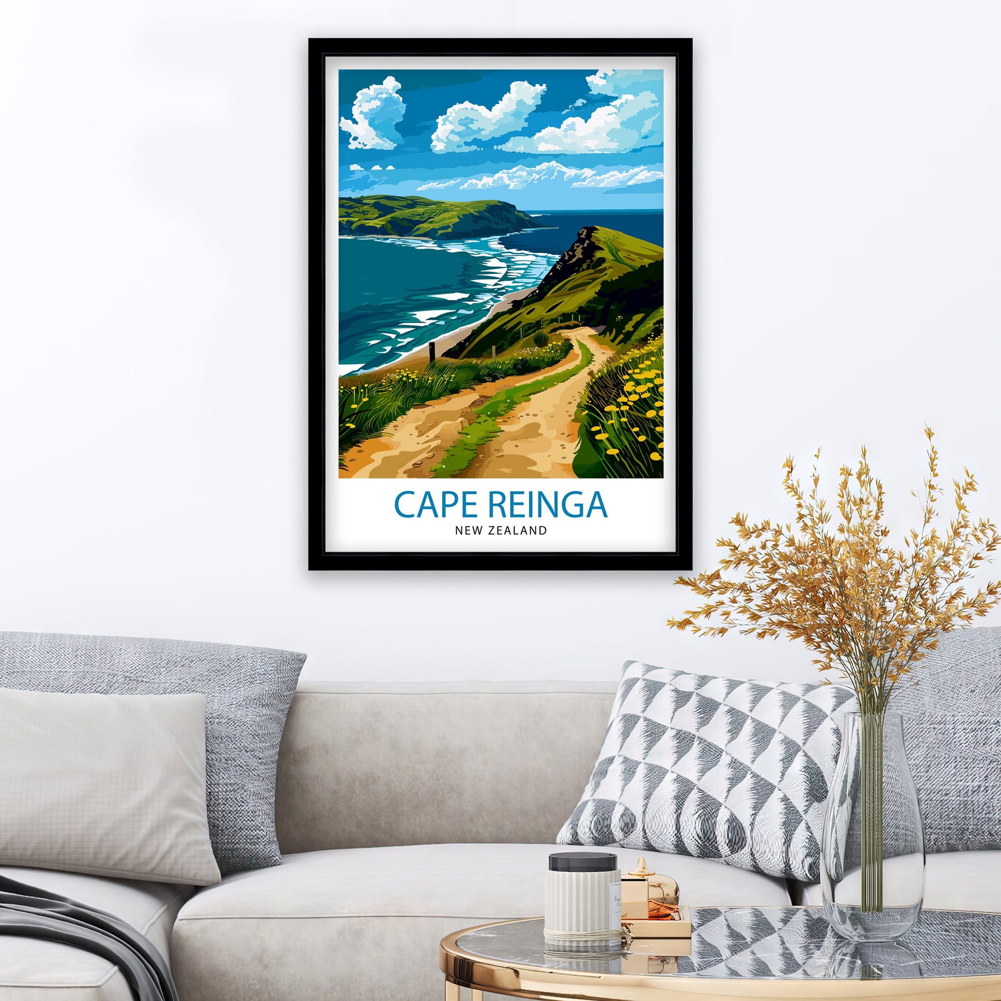 Cape Reinga New Zealand Travel Poster