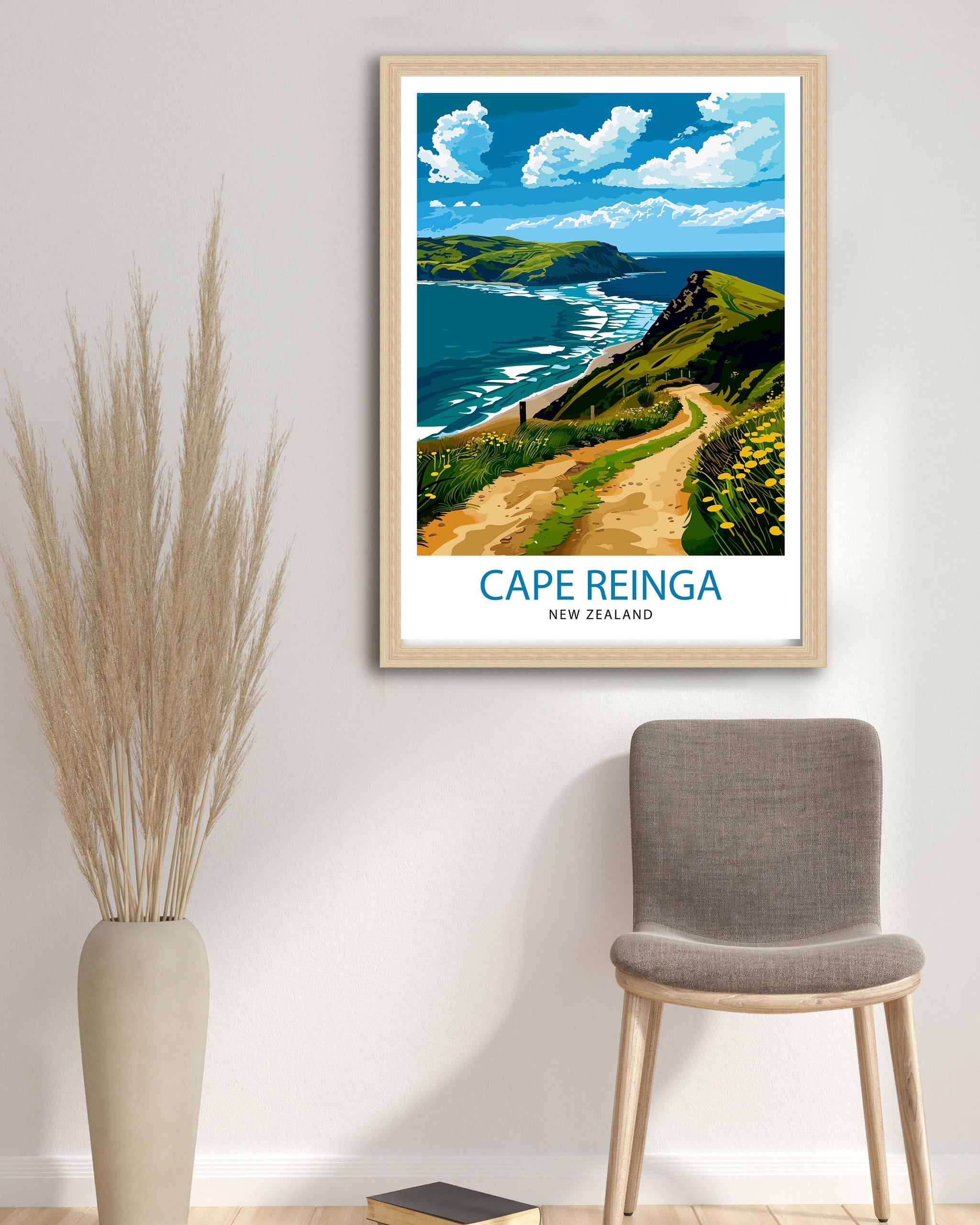 Cape Reinga New Zealand Travel Poster