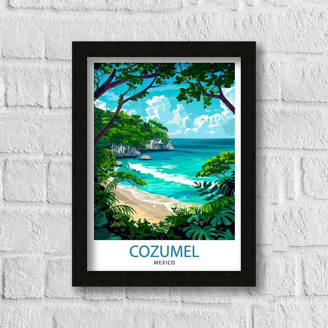 Cozumel Mexico Travel Poster Wall Art Cozumel Wall Hanging Home Décor Cozumel Gift Art Lovers Mexico Art Lover Gift Poster Art